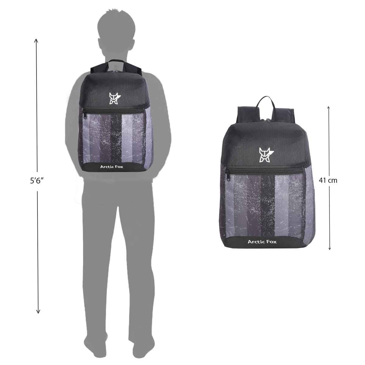 Arctic Fox Unisex Polyester 17 L Backpack | Black