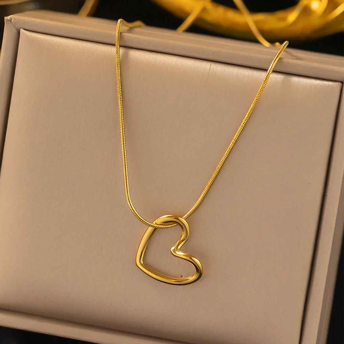 LabelShe Gold-Plated Heart Themed Pendant Necklace | LS-PS-26379