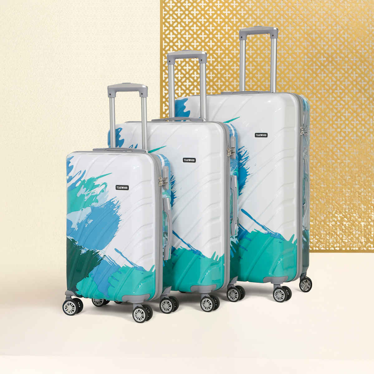 Teakwood Textured Polycarbonate 95.5 L Retractable Hard Luggage - Buy ...