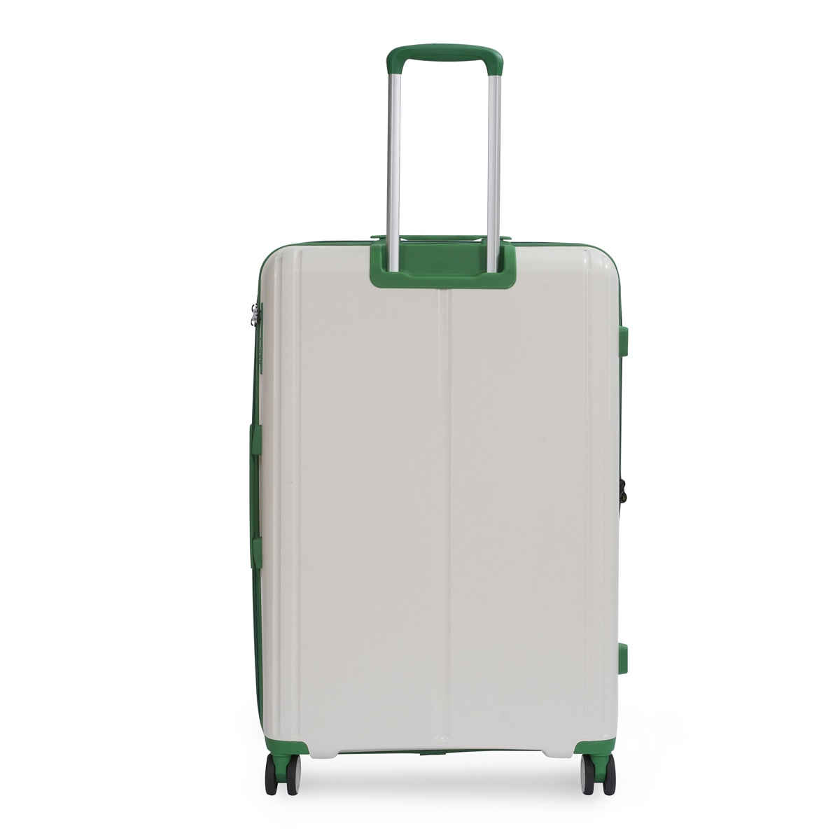 United Colors Of Benetton Solid Polycarbonate 137L Retractable Hard Luggage Trolley Bag | White - M