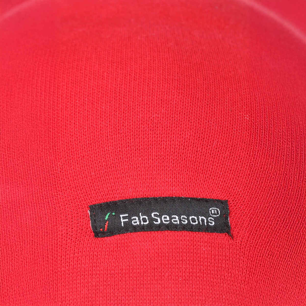 Fabseasons Unisex Solid Cotton Skull Cap | Red - Free Size