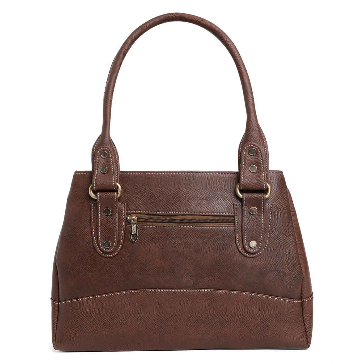 Fostelo Women's Vegan Leather Birdie Handbags Shoulder Hobo Bag Ladies Purse | Brown | Large