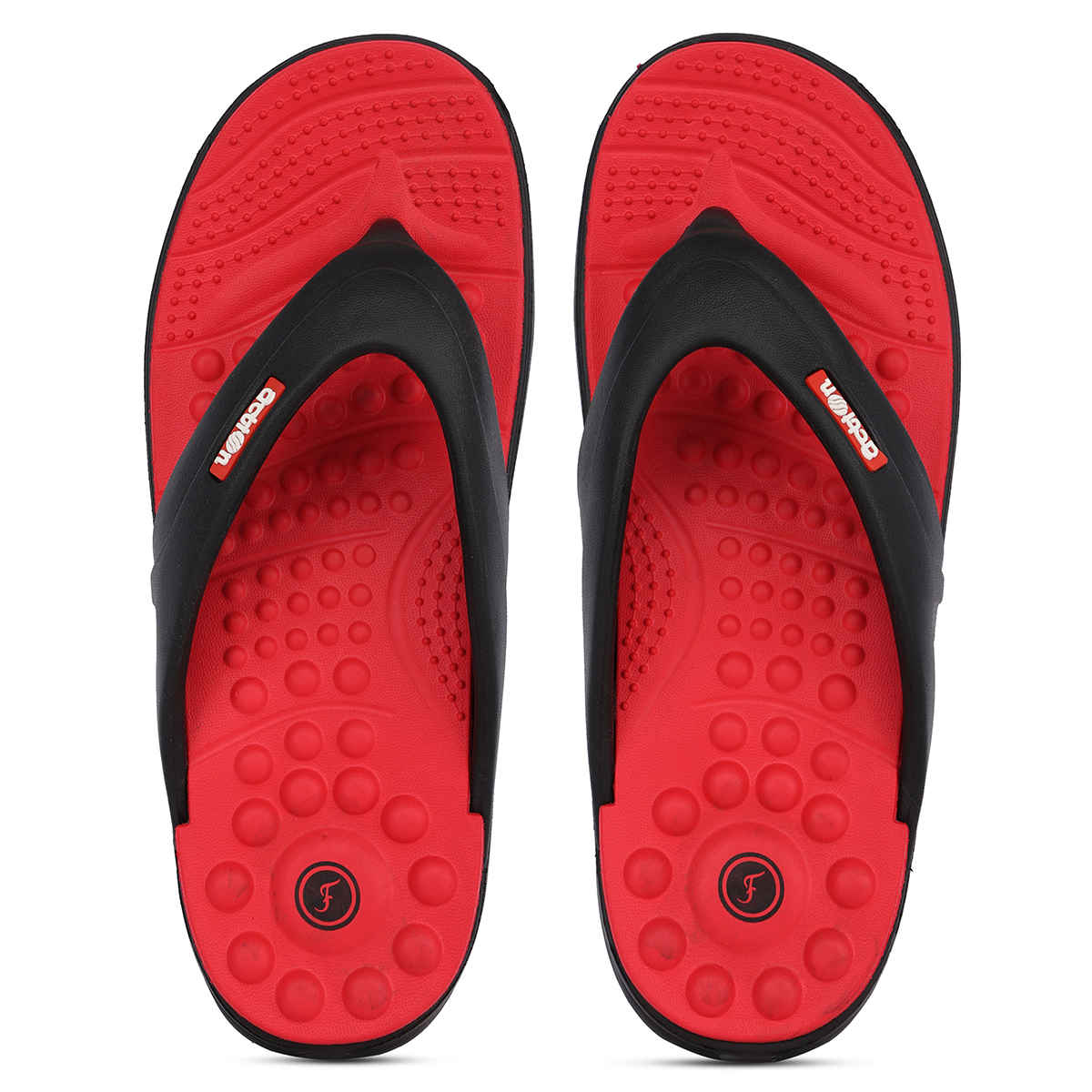 Action Slipper For Men | Hran-24 Black-Red - UK-7