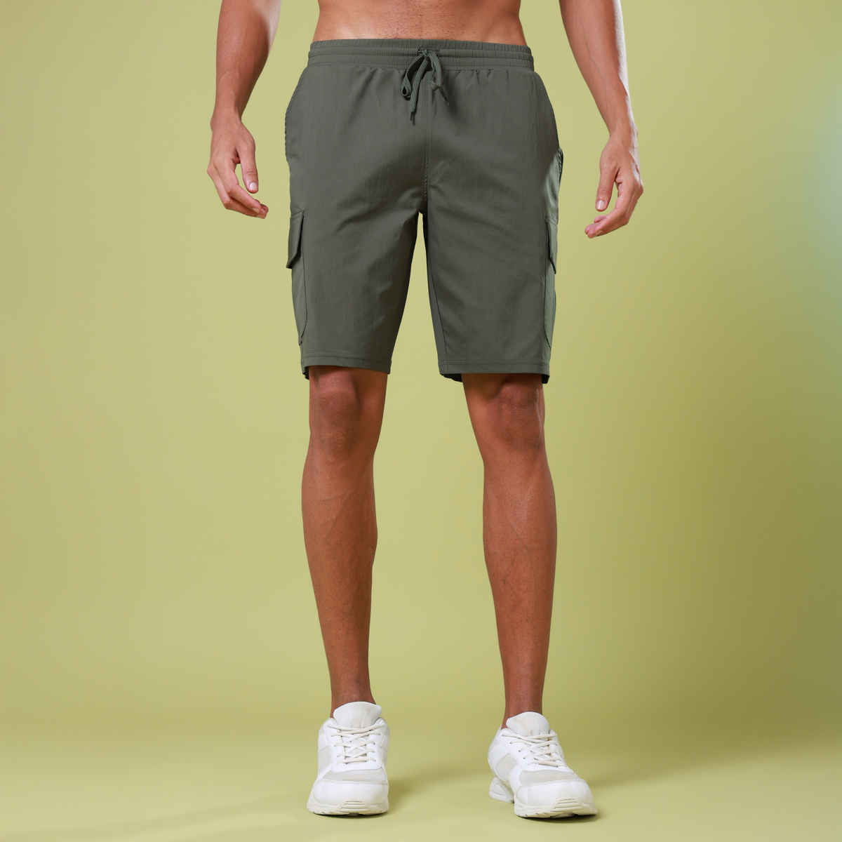 Technosport Men Poly Solid Slim Fit Sports Shorts with TS FLEXI | Beetle | XL