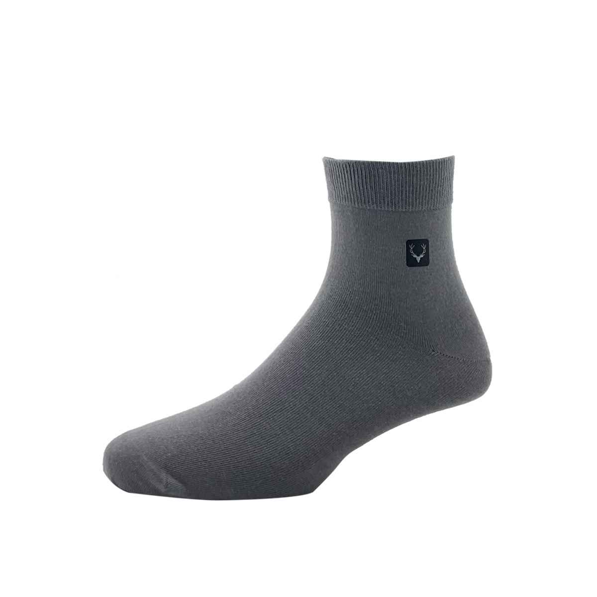 Allen Solly Men's Cotton Quarter Crew Plain Socks - Dark Grey, Navy, Black