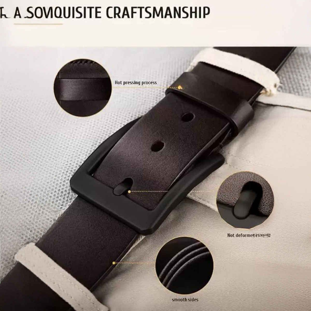 Kaezri Genuine Leather Brown Belt for Men With Bl. Buckle | Katabrbbd - 36