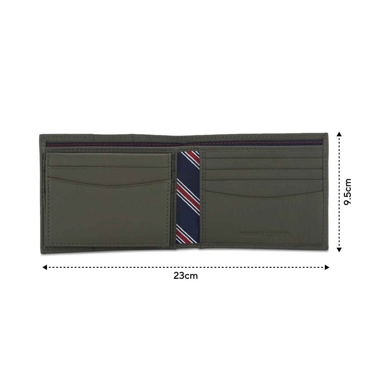 Tommy Hilfiger Men's Textured Leather Passcase Wallet | Olive - One Size