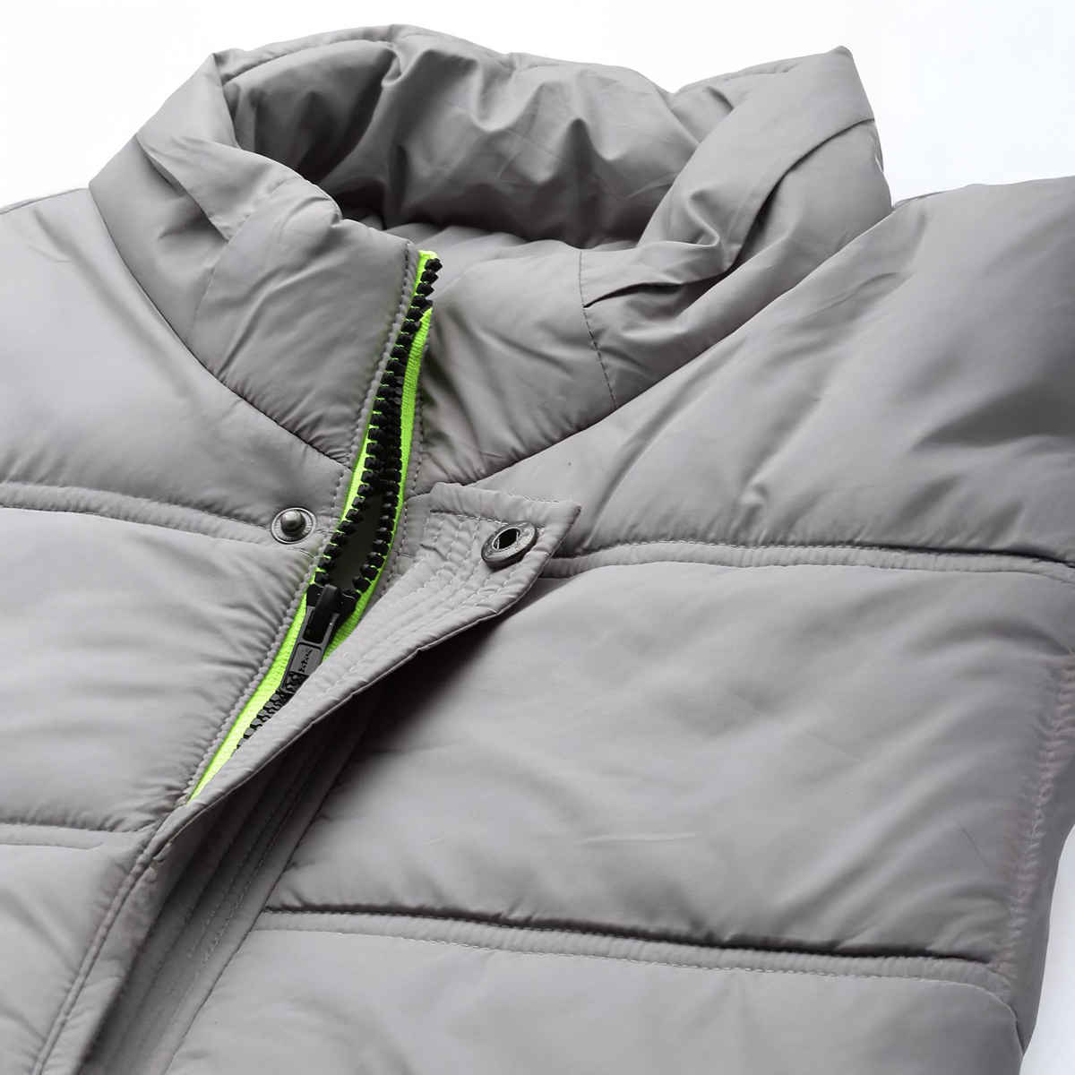 The Indian Garage Co Men's Slim Solid Jacket | Silver - XL