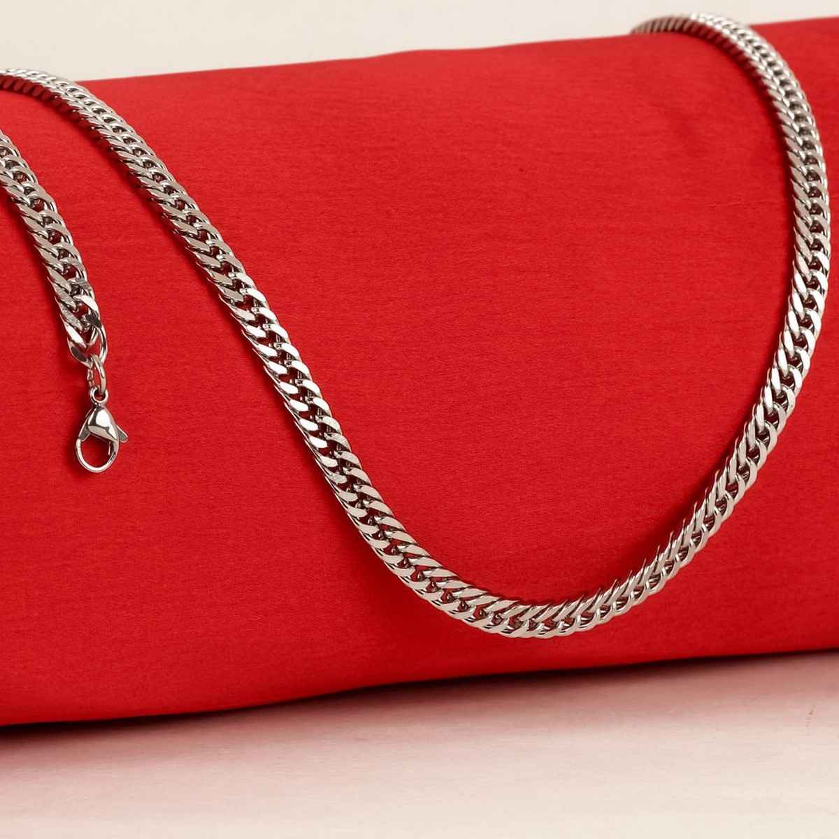 Fashion Frill Men's Interlink Chain Silver 20 Inches