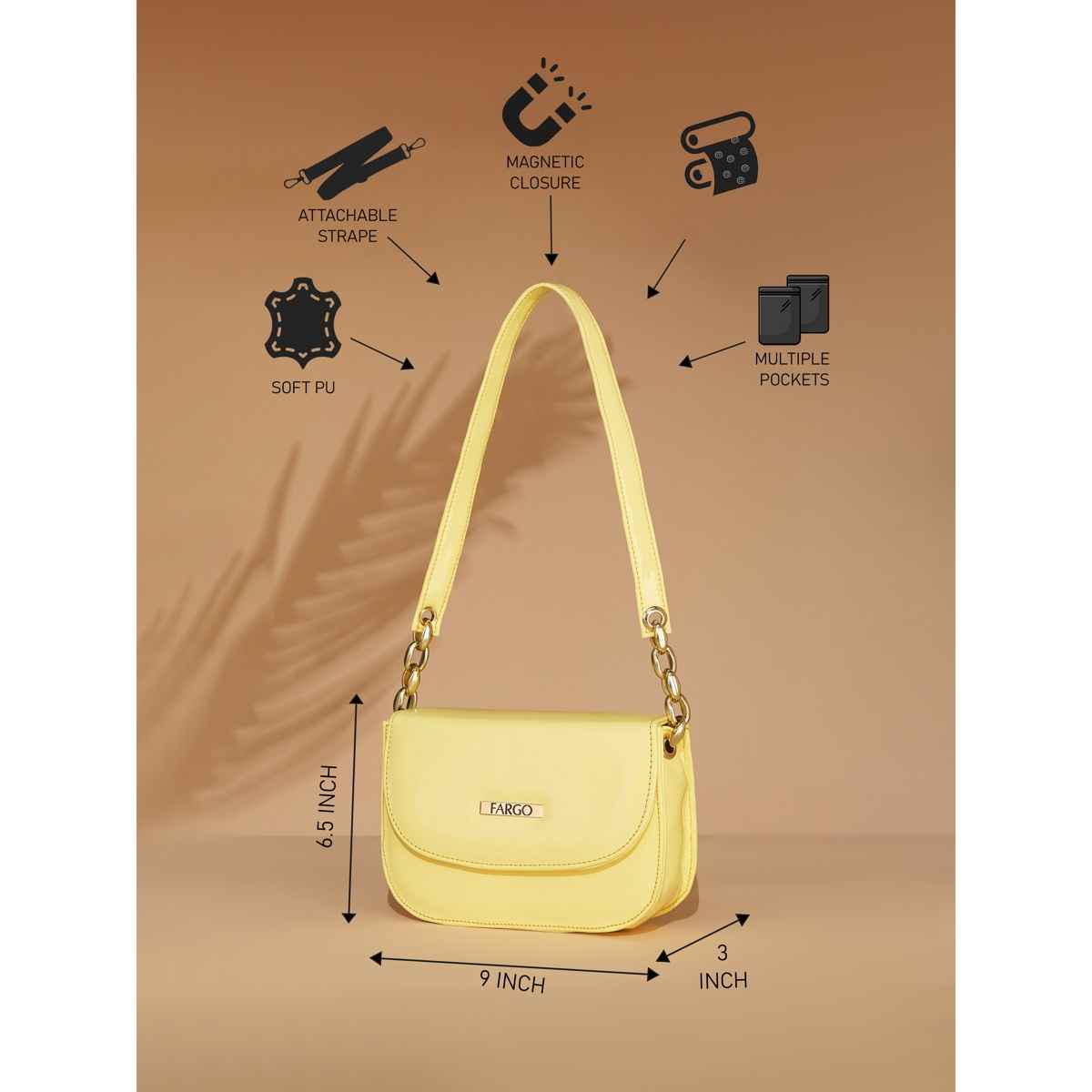 Fargo Women's Premium Sling Bag | Yellow