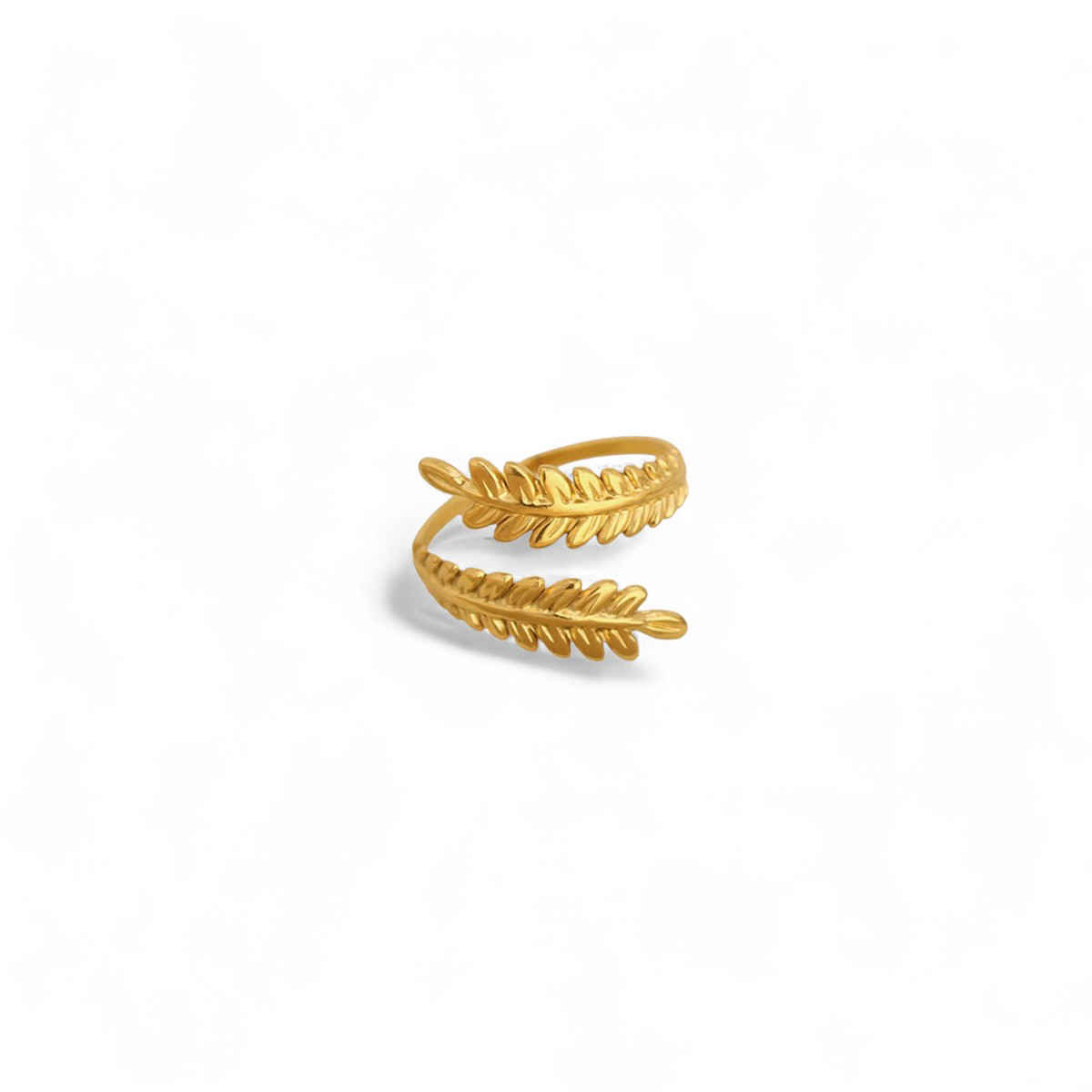 Label She Gold-Plated Stainless Steel Contemporary Adjustable Ring | LS-RNG-72210