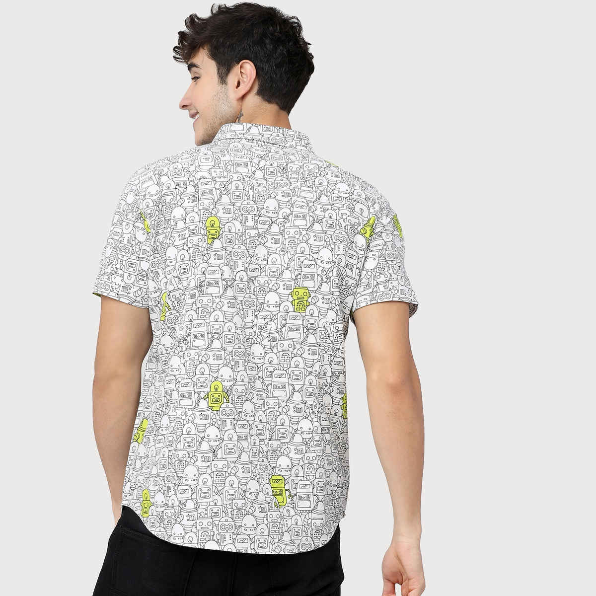 Ketch Men Slim Fit Printed Casual Shirt | Multicolor | L