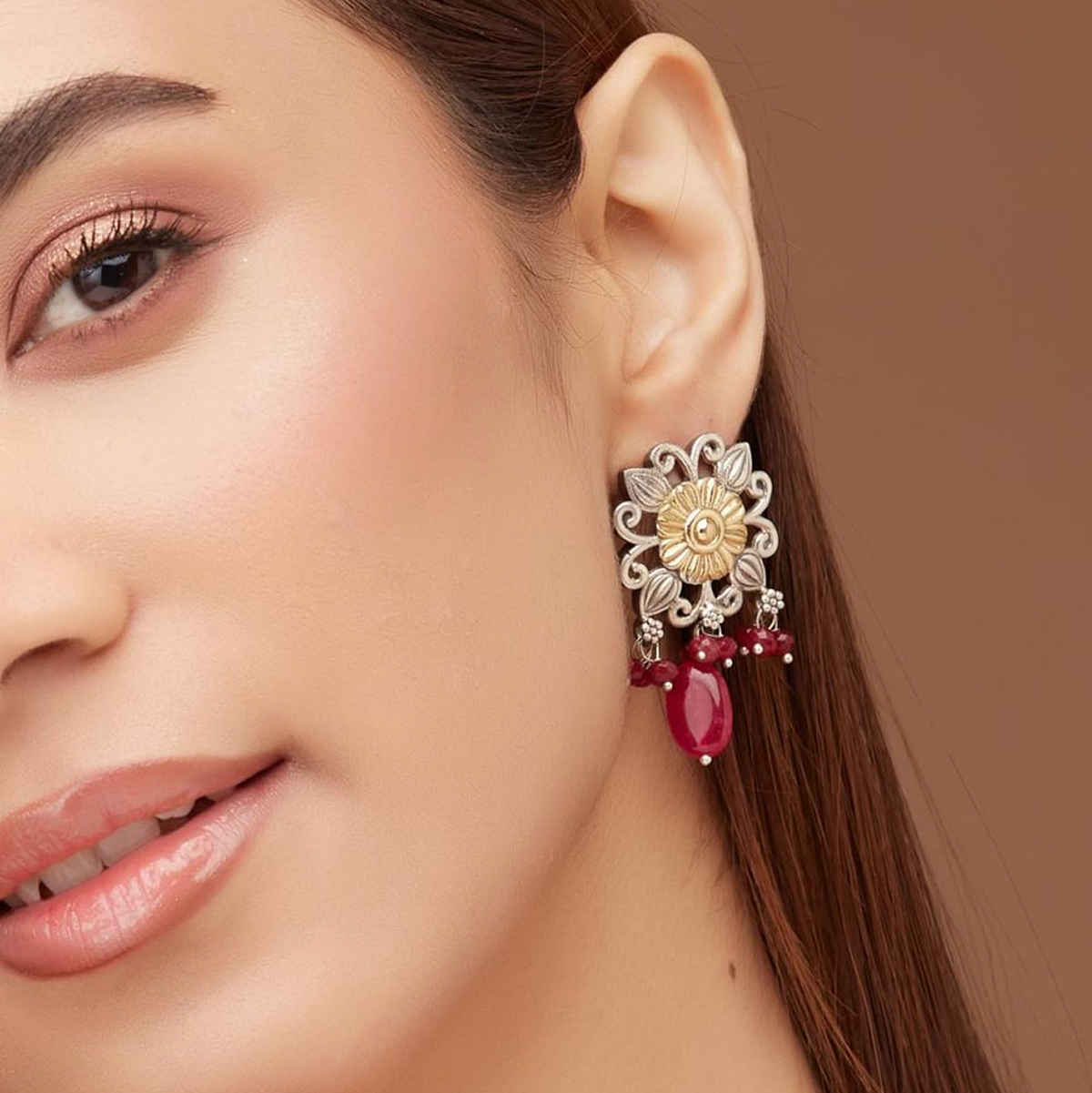 Fabindia Blossom Metal Studs