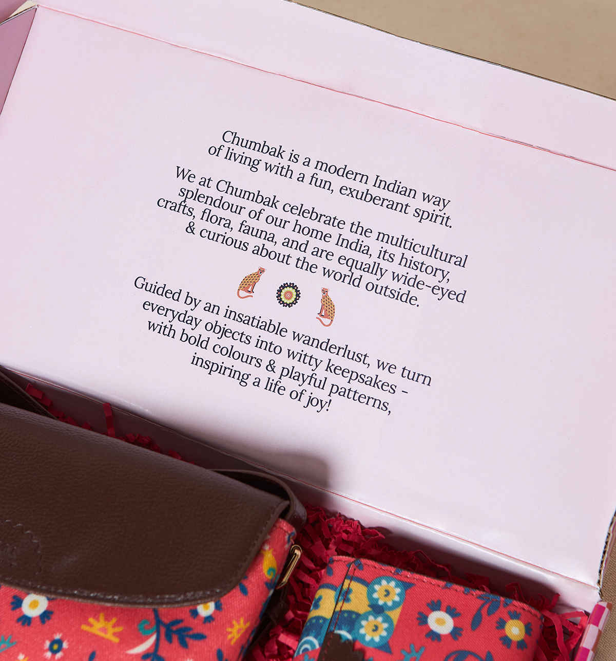 Chumbak Boho Bloom Mother's Day Gift Set | Flap Sling Bag & Wallet with Gift Box