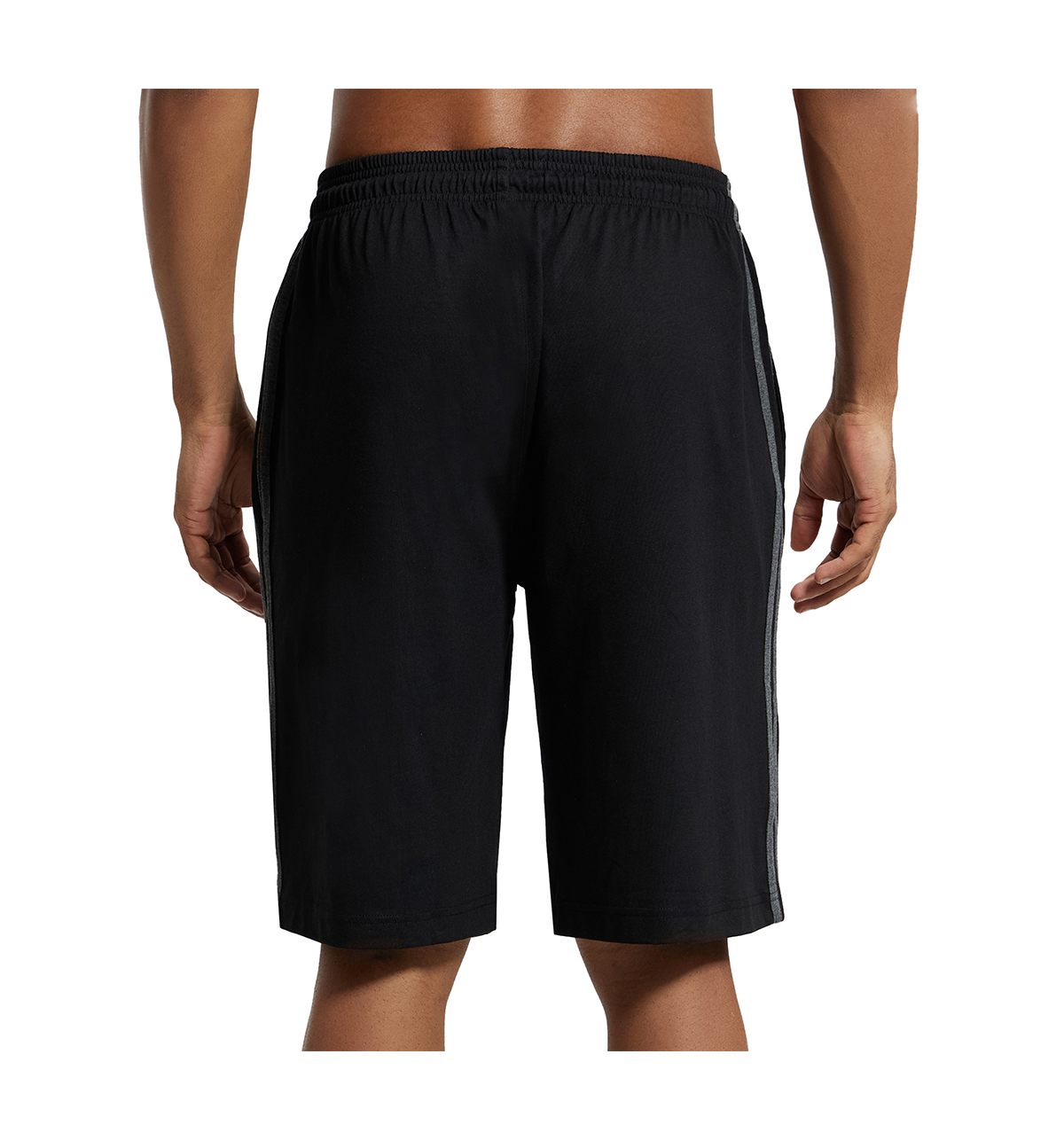 Jockey 9426 Men's Super Combed Cotton Rich Regular Fit Solid Shorts|Pockets | Black-L