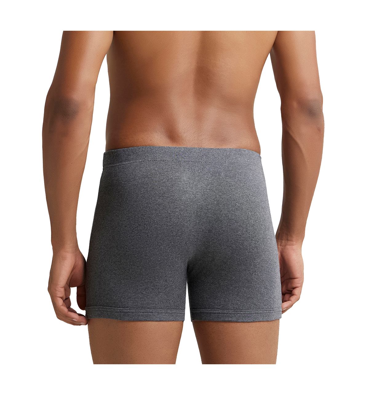 Jockey 8008 Men's Super Combed Cotton Rib Underwear Solid Boxer Brief|Concealed Waistband|PO2 | Grey-M