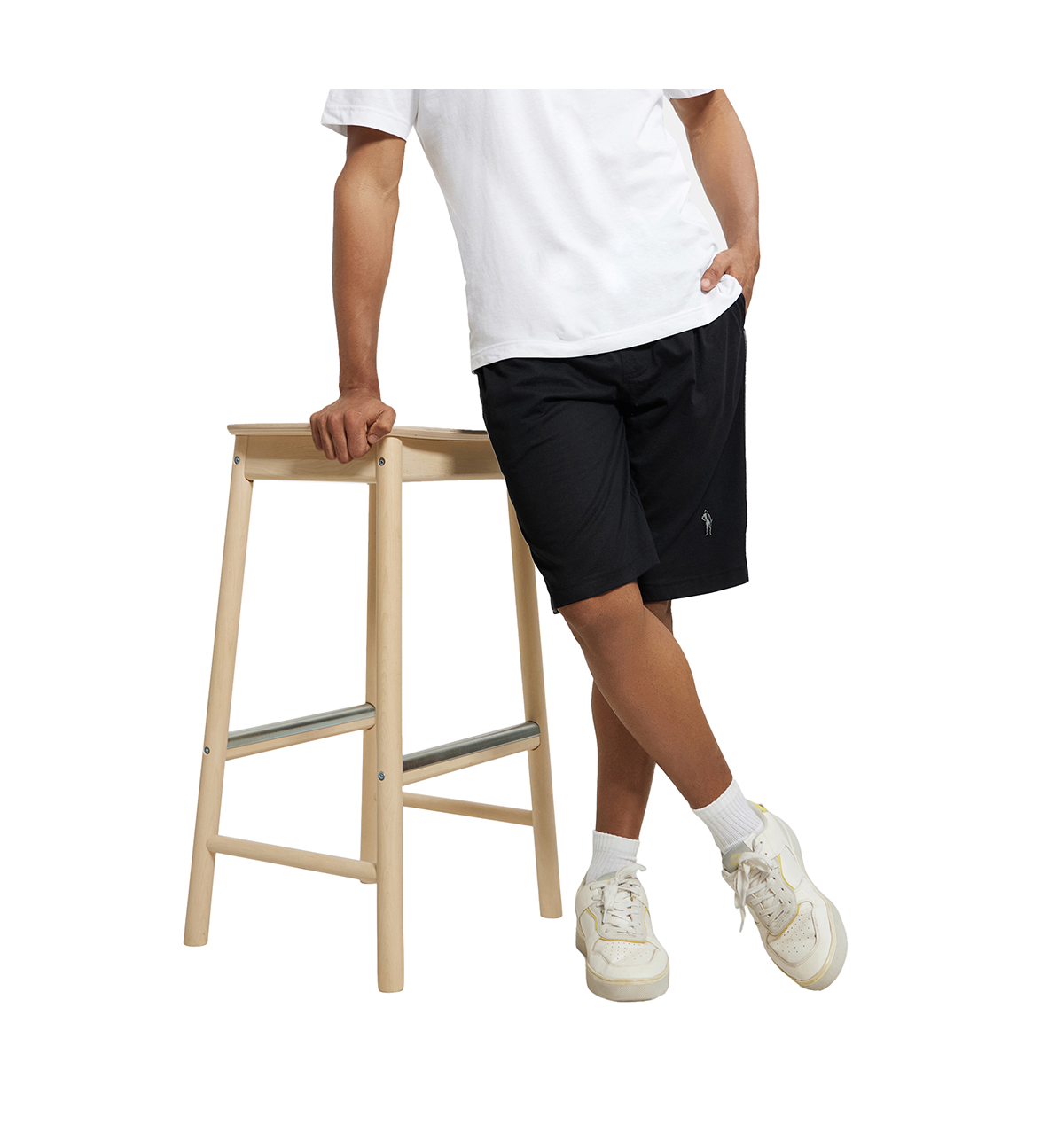 Jockey 9426 Men's Super Combed Cotton Rich Regular Fit Solid Shorts|Pockets | Black-L