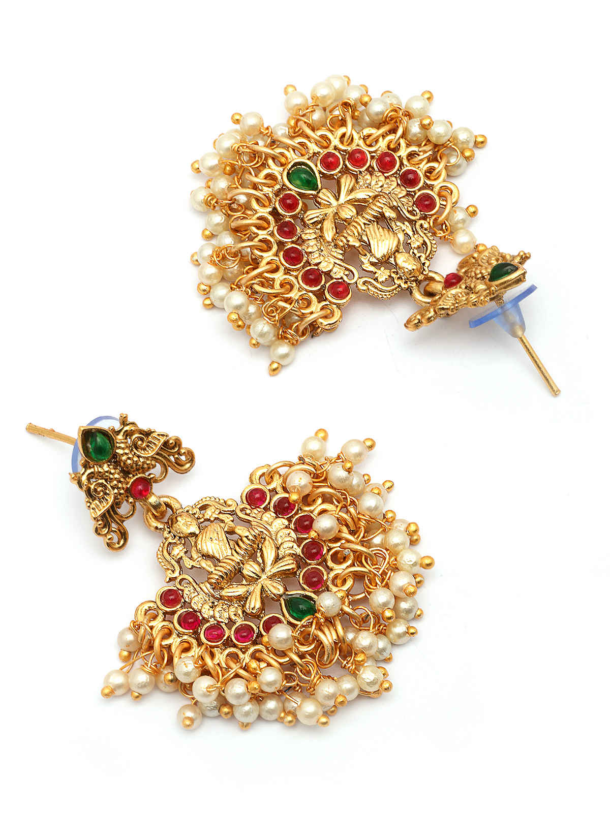 Sukkhi Stylish Peacock Gold Plated with Choker Necklace & Dangle Earring Jewellery Set | NS107351