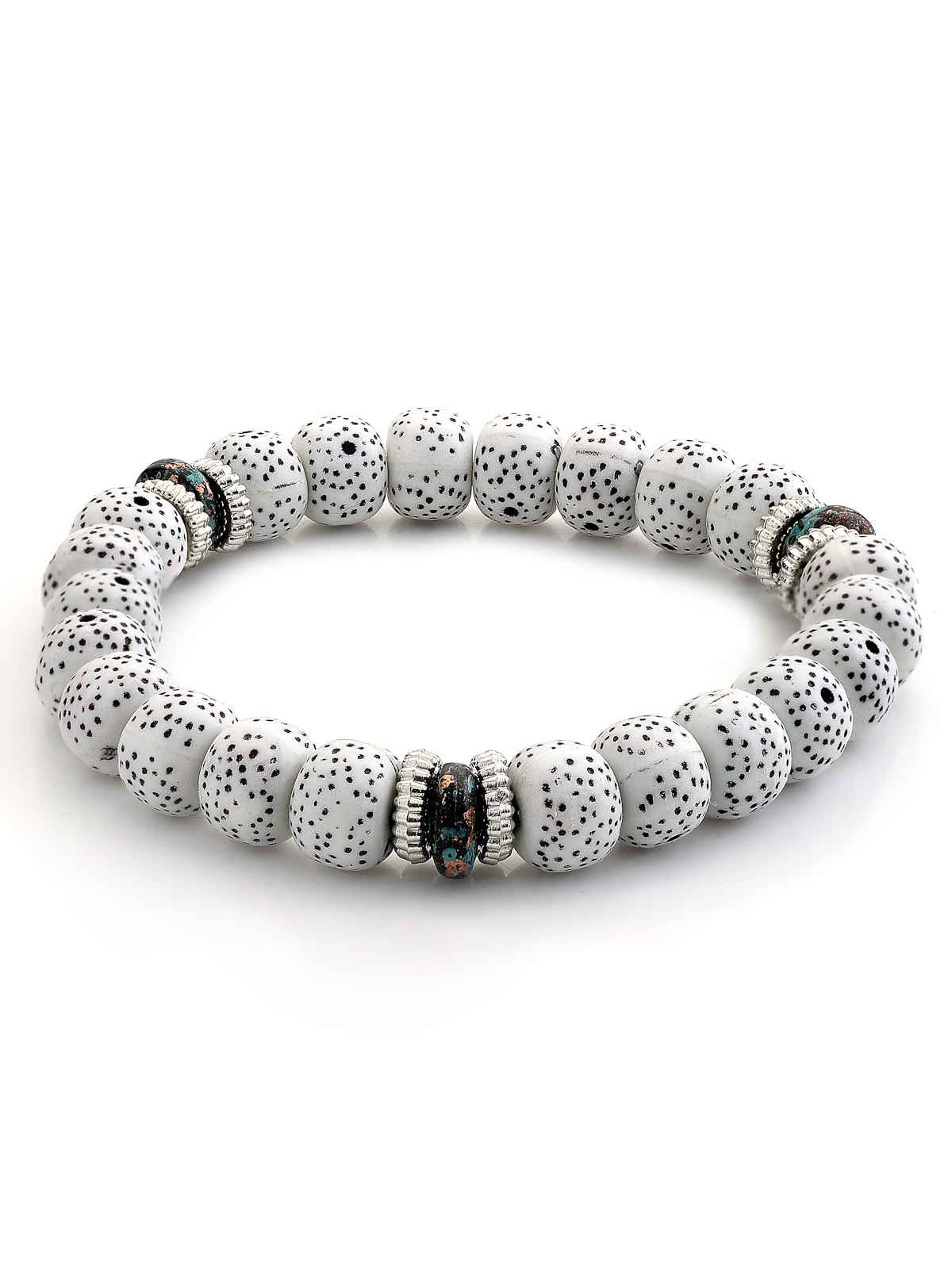 Scintillare By Sukkhi Charm Multilayer Beaded White Bangle & Bodhi Bracelet Jewellery For Women