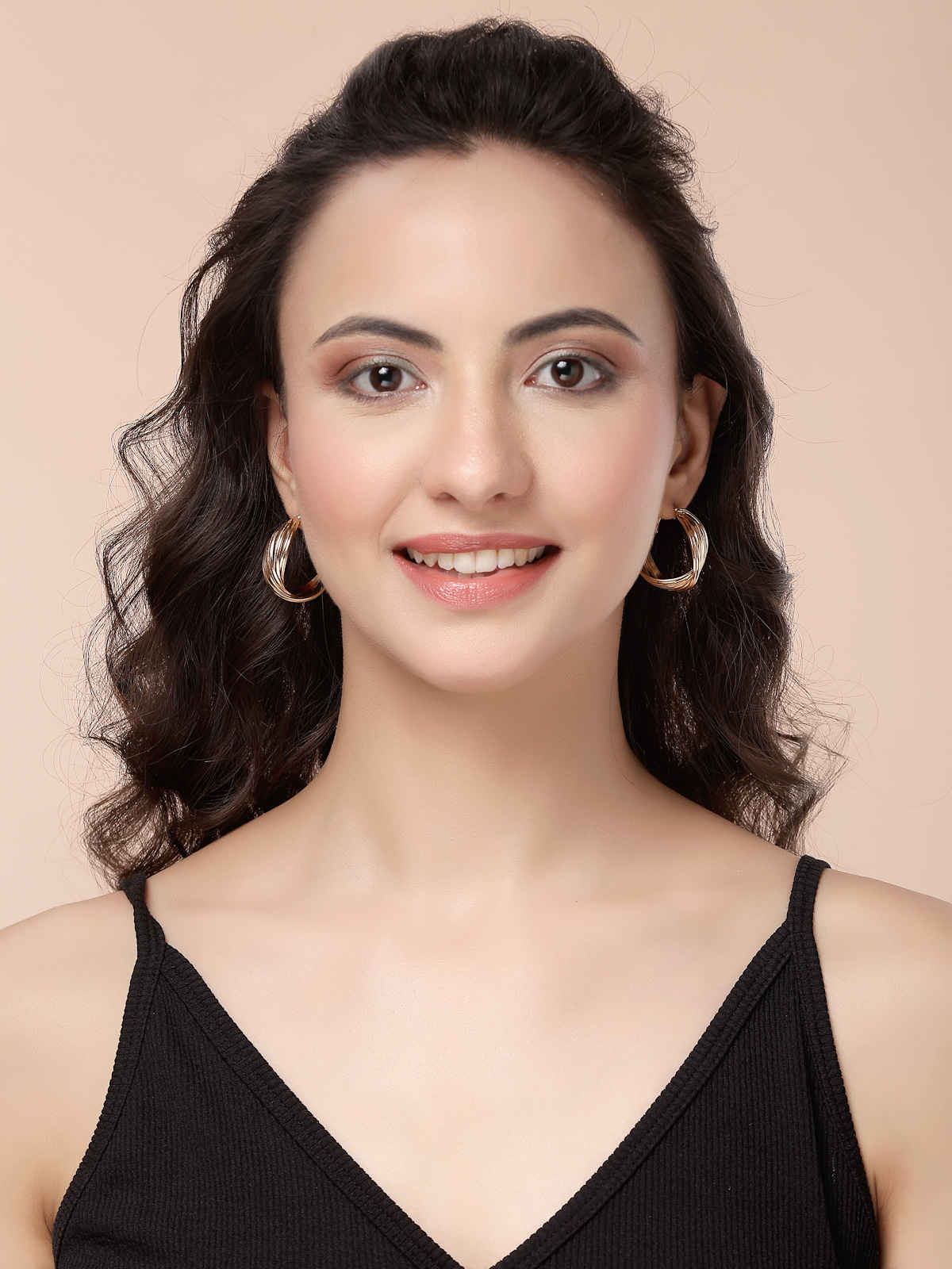 Scintillare By Sukkhi Geometric Unique Studs Hoop Pearls Gold Plated Combo Earrings For Women