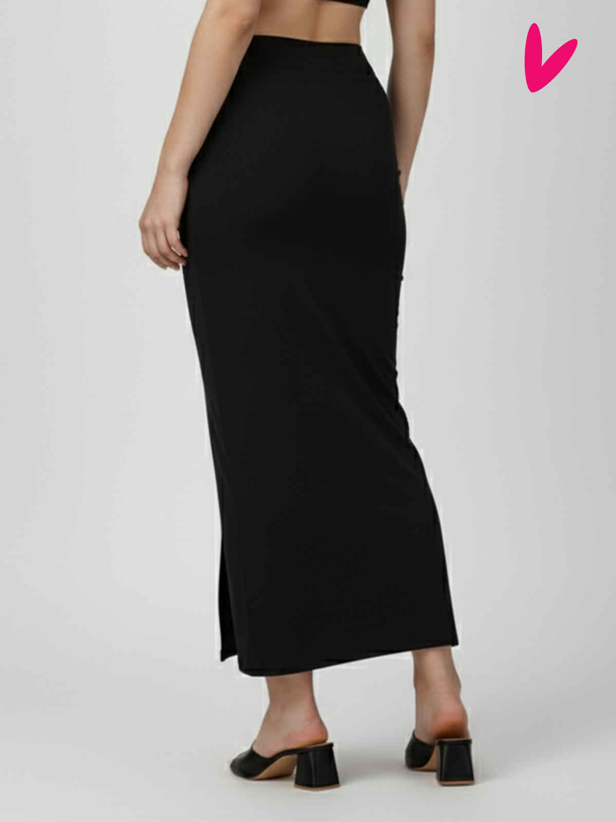 PYNK by Lux Cozi Women's Saree Shapewear | Flaunt Your Curves with Confidence | Black | Free Size