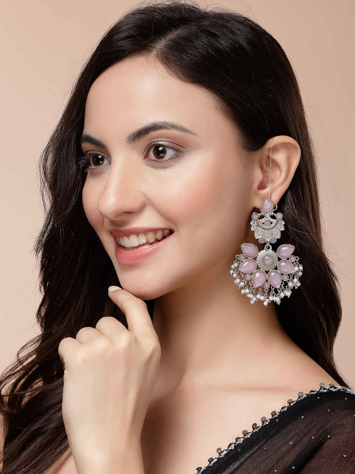 Scintillare By Sukkhi Lightweight Ear Chain for Heavy Earrings Comfortable Ear Support For Women