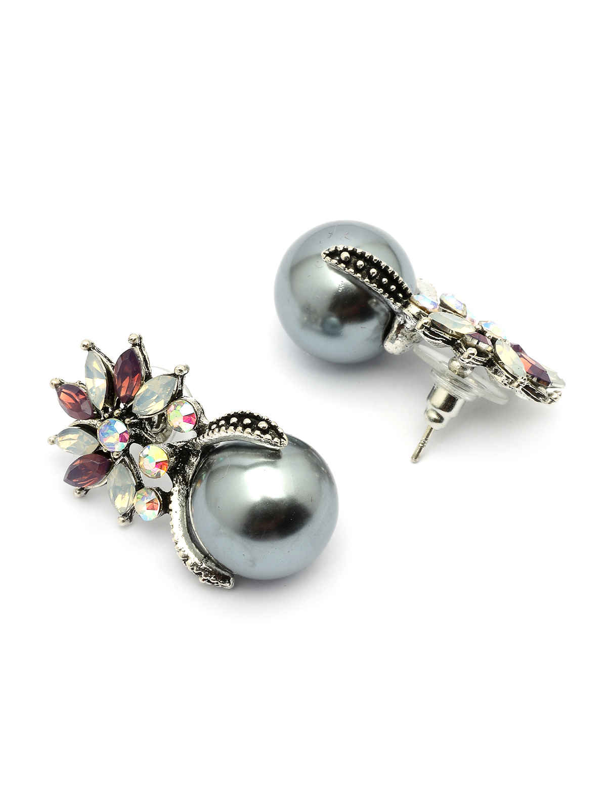 Scintillare By Sukkhi Crystal Stone Pearls Drop Earrings For Women | E107243