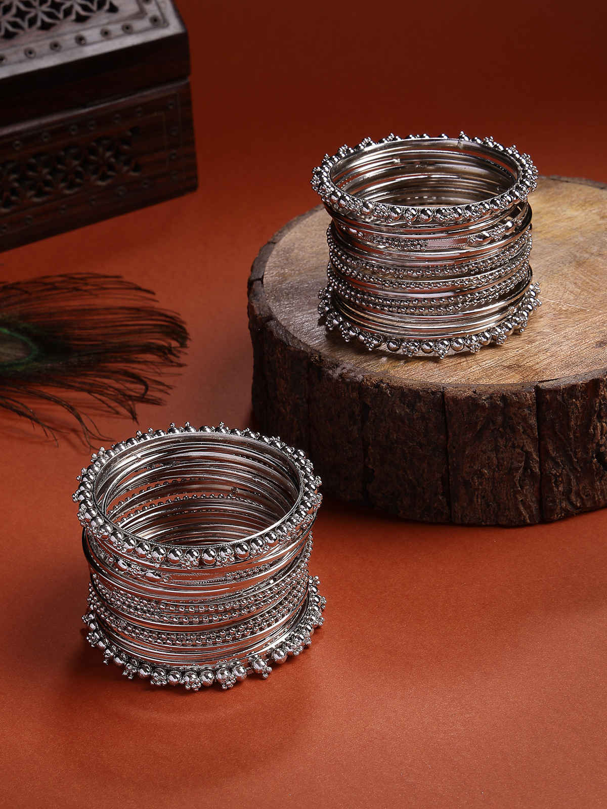 Sukkhi Impressive Oxidised Silver Plated Celebrity Inspired Bangle | B107299 2.4