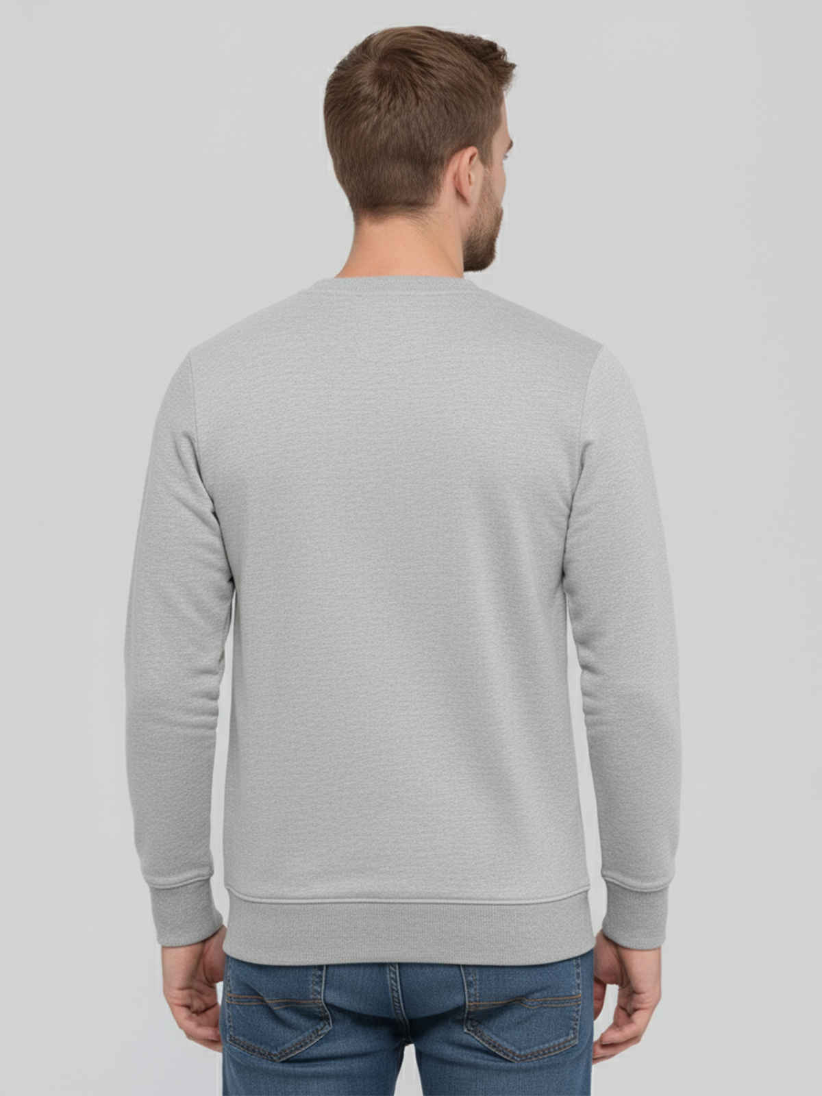 Onn Men's Ultra-Soft Printed Sweatshirt | Grey Melange - 2XL