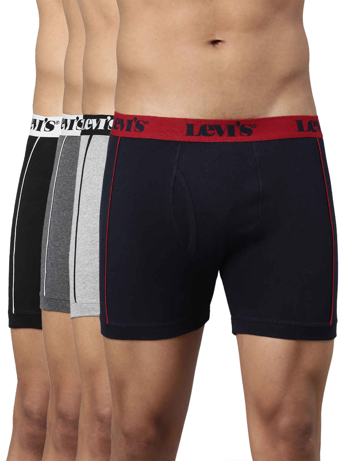 Levi's Men Pure Cotton Long Length Trunk | Ultrasoft Waistband | PO4 | Assorted - S