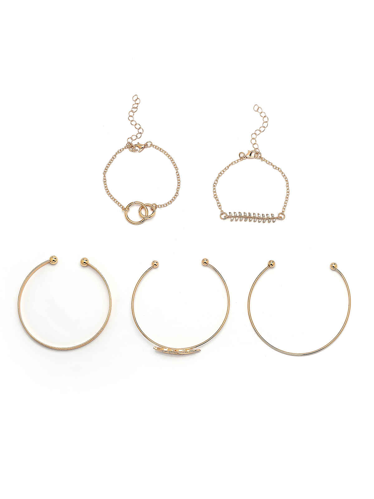 Scintillare By Sukkhi Crystal Diamond Gold Plated Kada Bracelet Combo Jewellery For Women