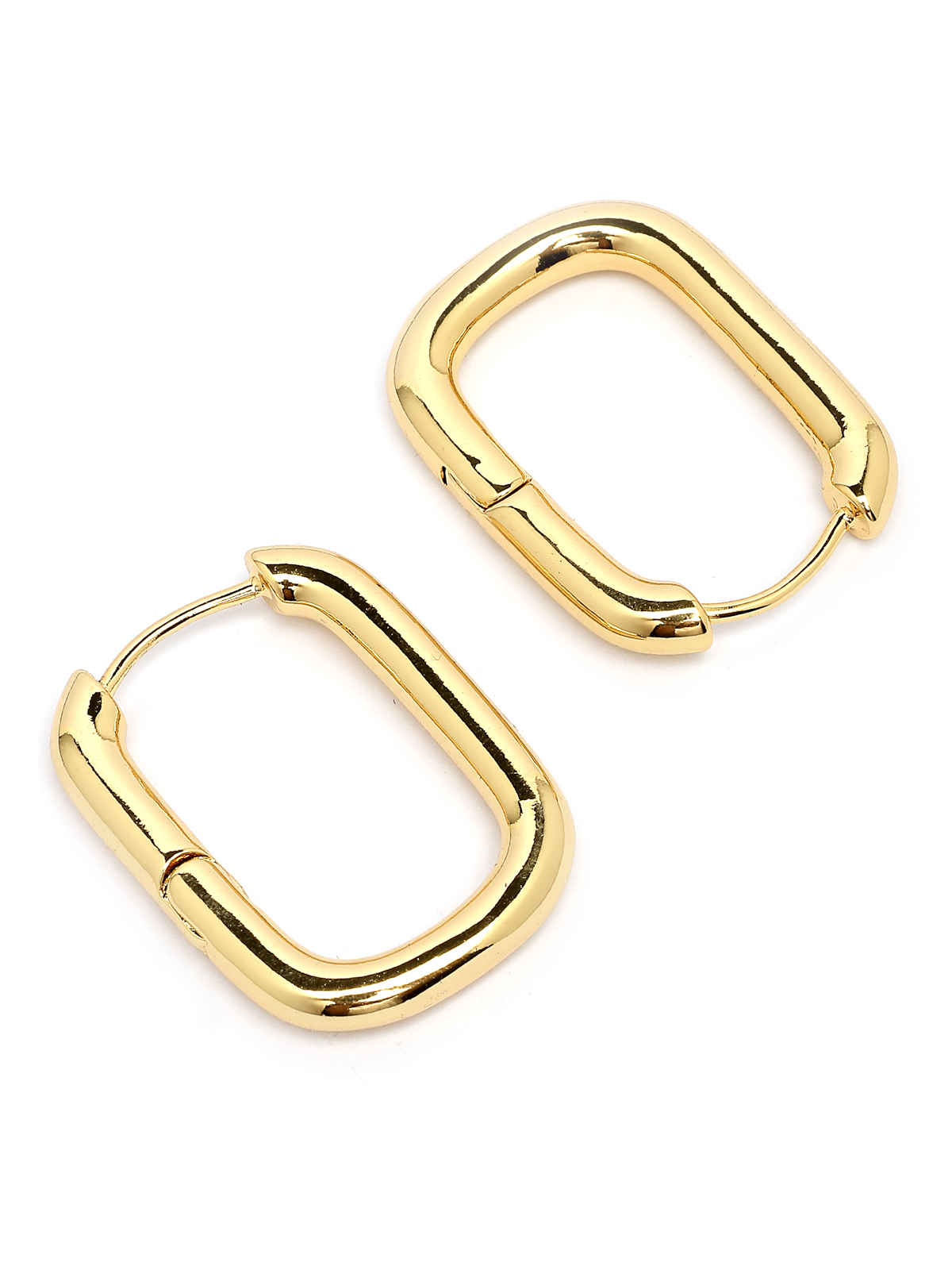 Scintillare By Sukkhi Gold Plated Anti Tarnish Simple Link Chain Chunky Hoop Earring For Women