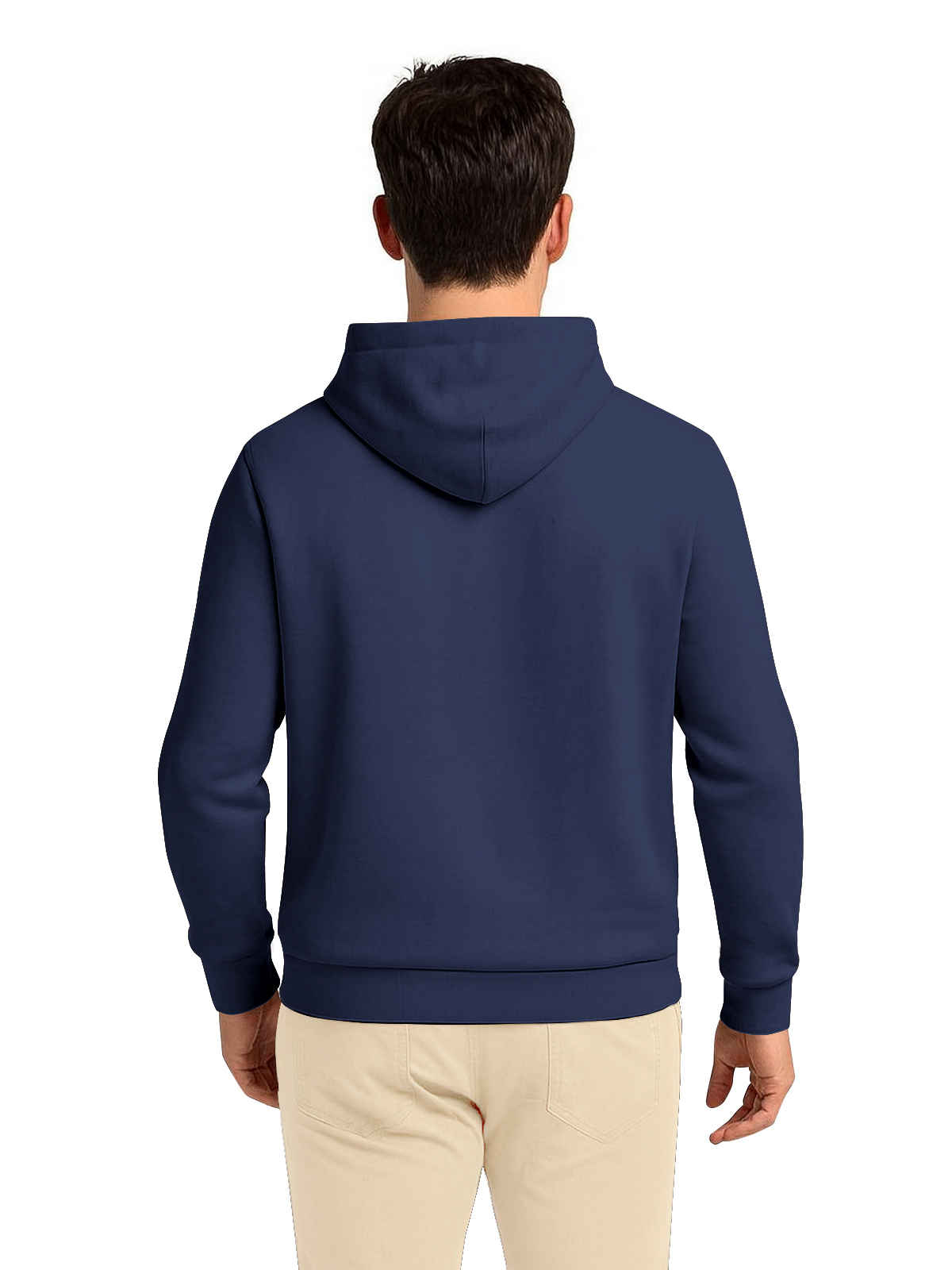 Bullmer Men's Trendy Cotton Blend Stylish Hoodie Sweatshirt for Winter Wear | Navy Blue - XL