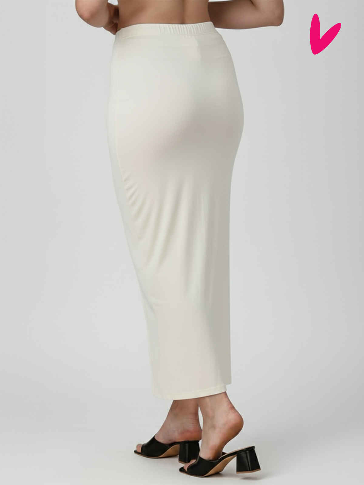 PYNK by Lux Cozi Women's Saree Shapewear | Flaunt Your Curves with Confidence | Off-White|Free Size