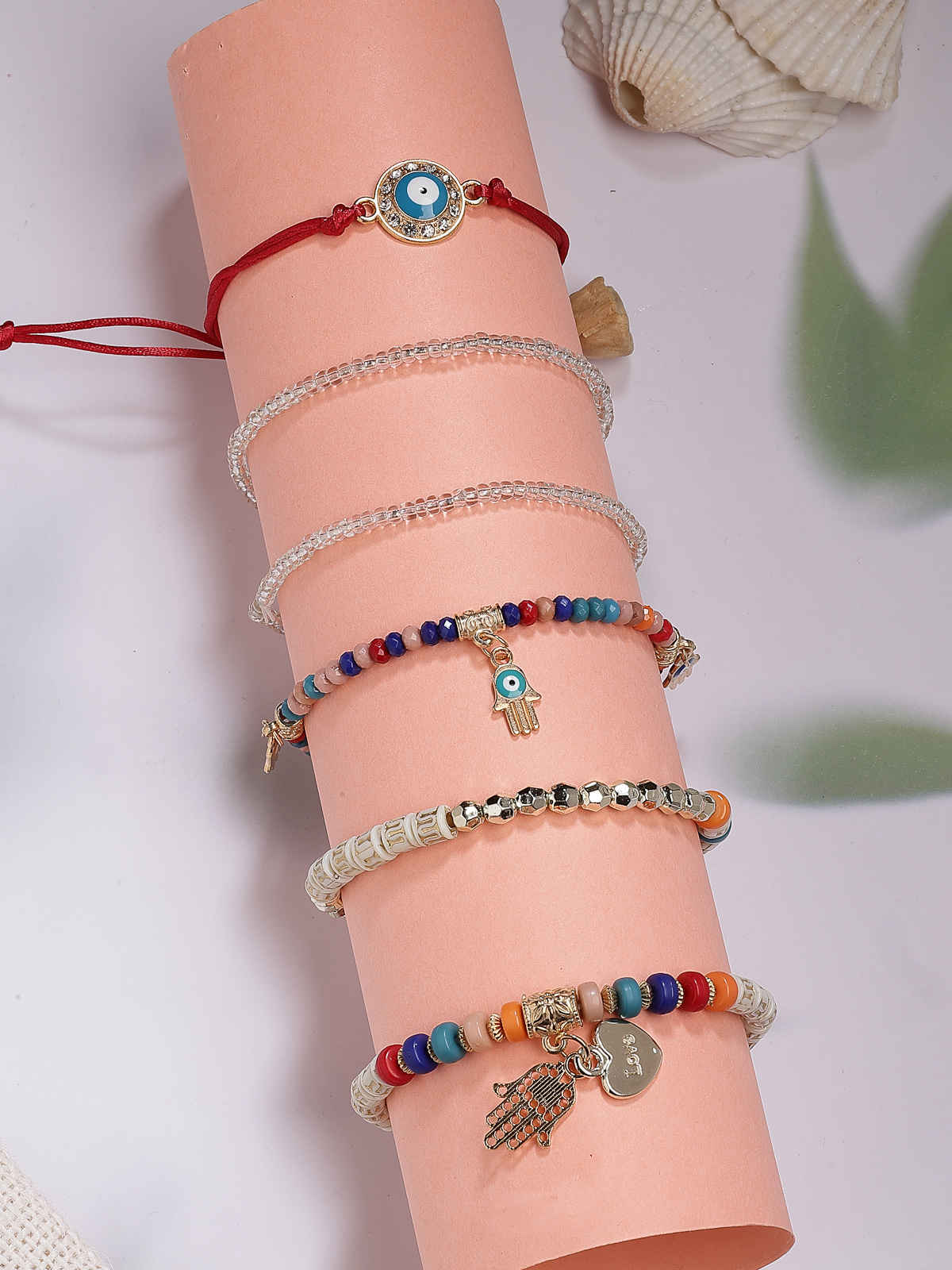 Scintillare By Sukkhi Hamsa Hand & Evil Eye Lucky Protection Charm Bracelet For Women | CBBC107157