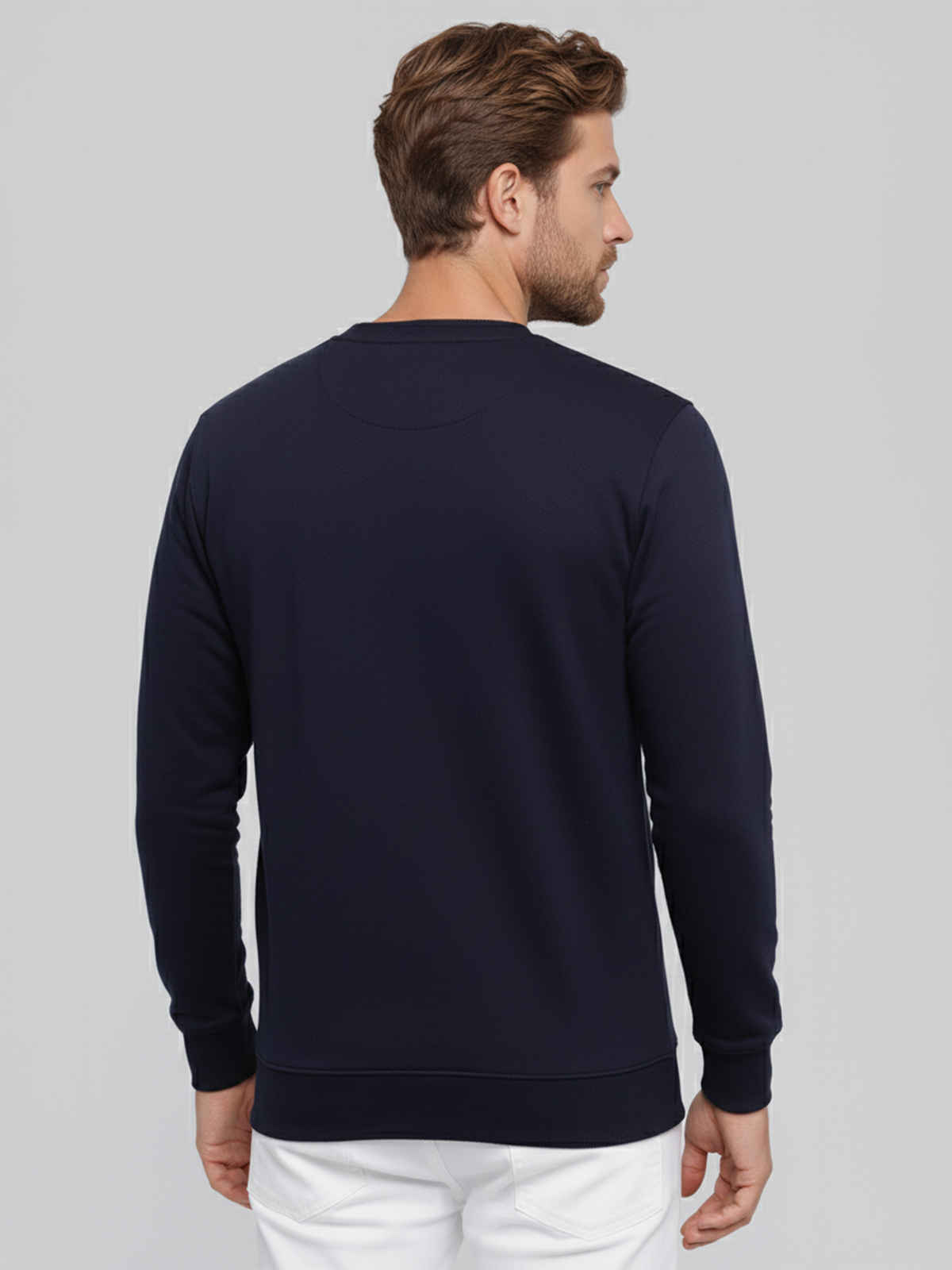 Onn Men's Ultra-Soft Printed Sweatshirt | Navy - L