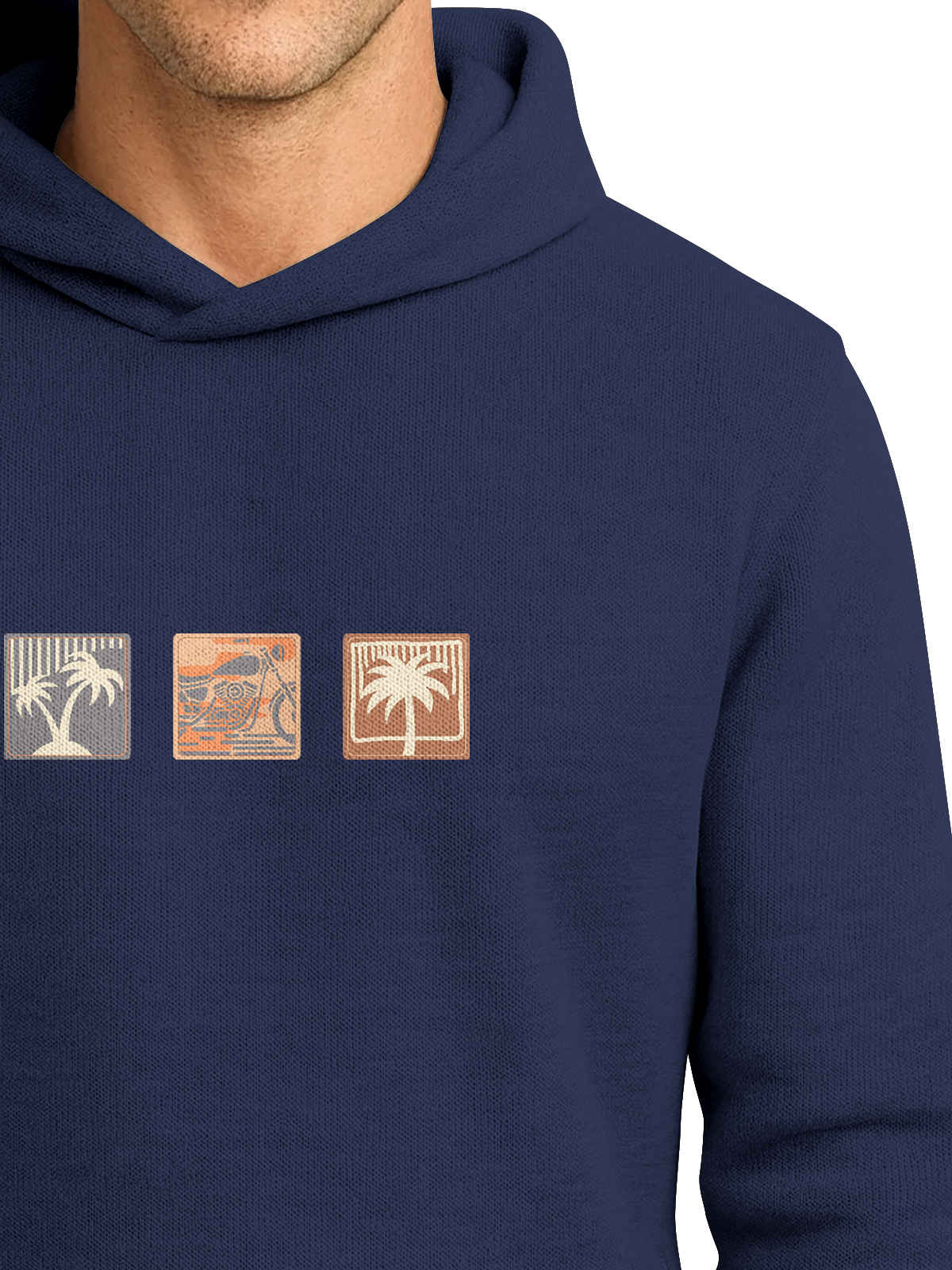 Bullmer Men's Trendy Cotton Blend Stylish Hoodie Sweatshirt for Winter Wear | Navy Blue - L