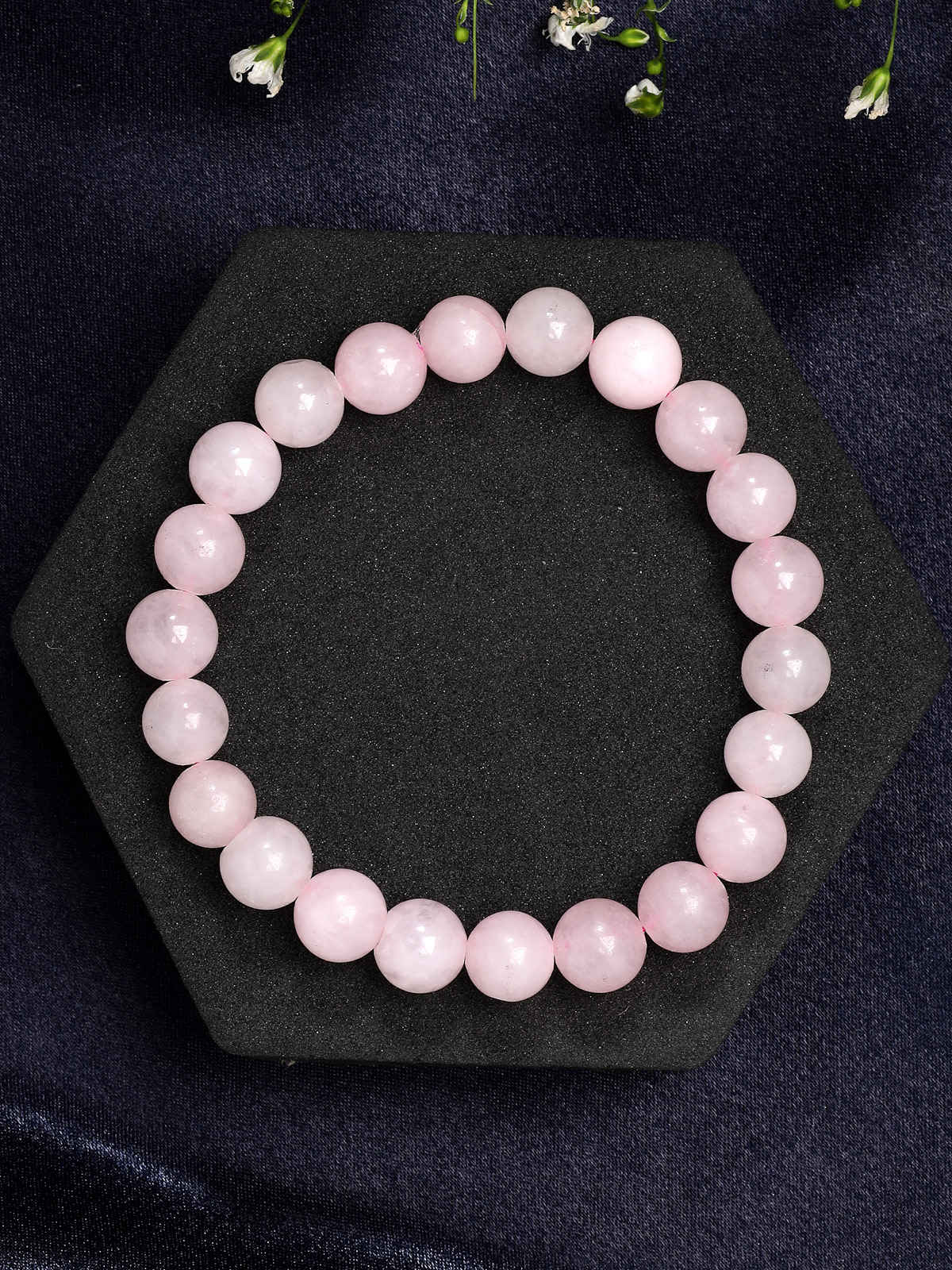 Scintillare By Sukkhi Triple Protection Natural Rose Quartz Romance Bracelet for Women & Unisex