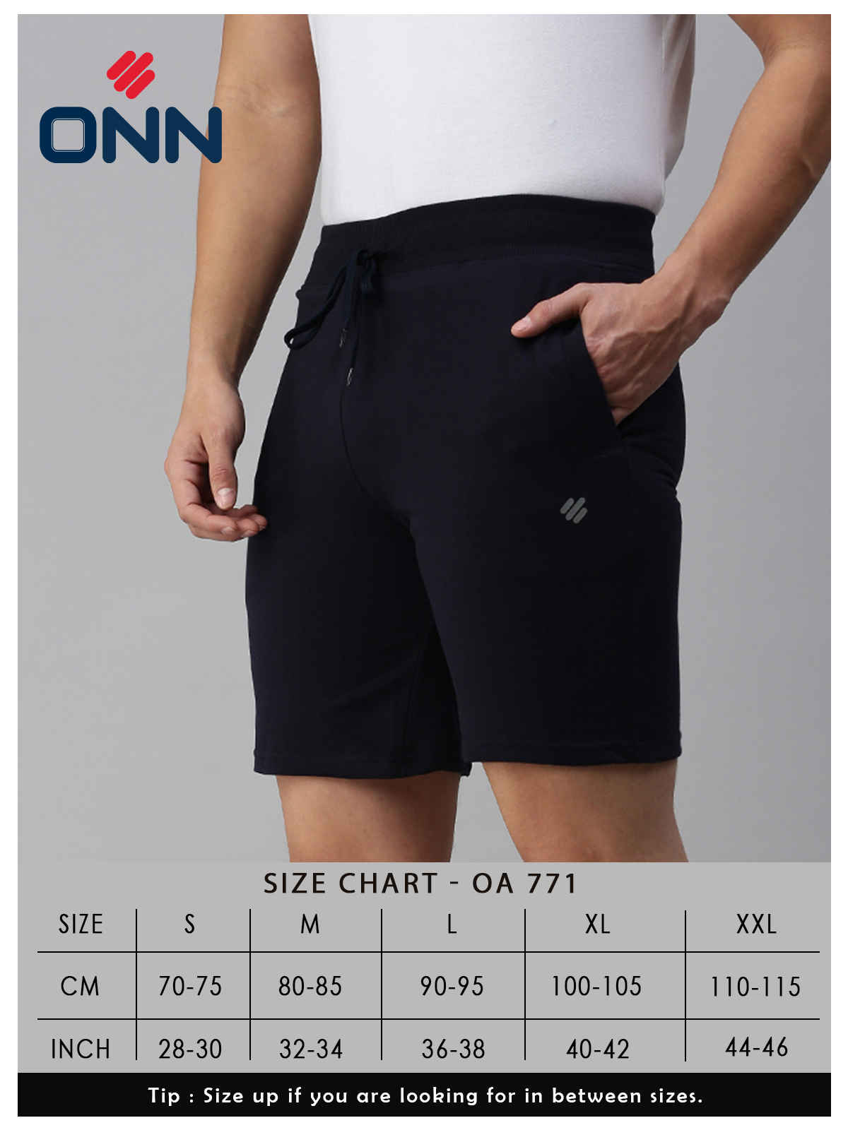 Onn French Terry Active Superior Cotton Shorts | Black - S