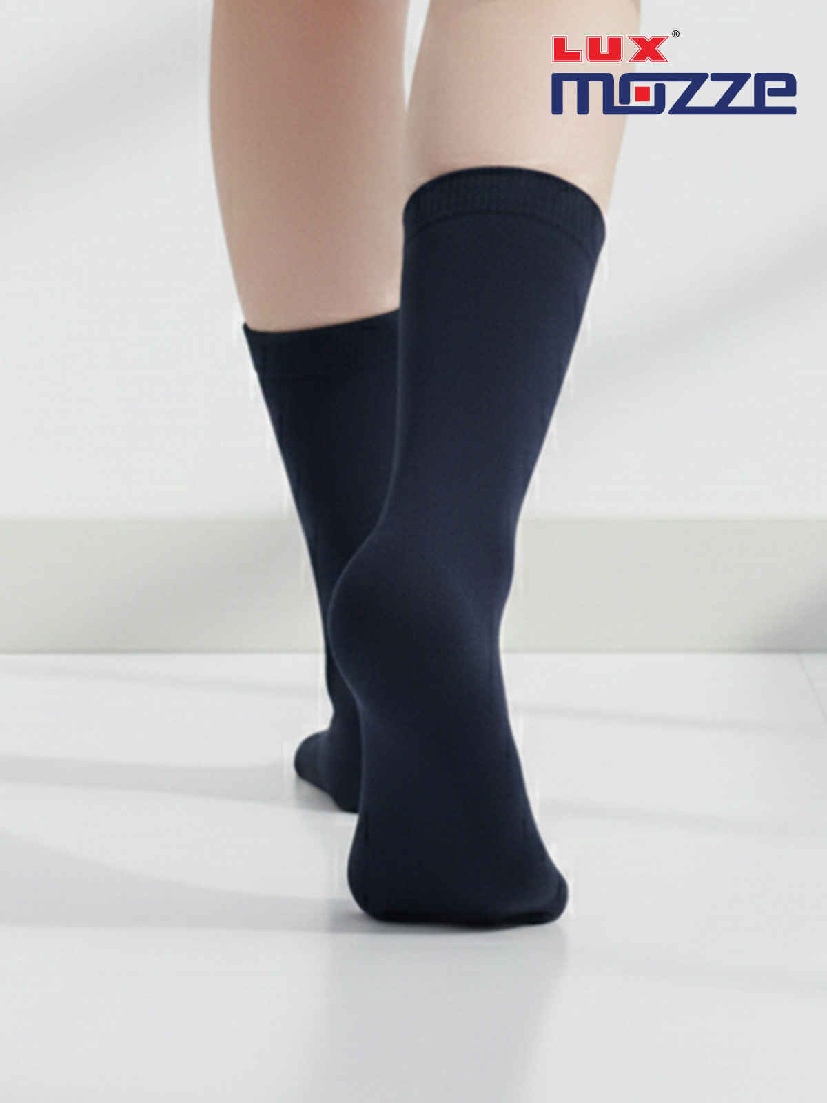 Lux Mozze Ultra Soft Crew Length Socks For Kids | White | Size 06 | Set of 3