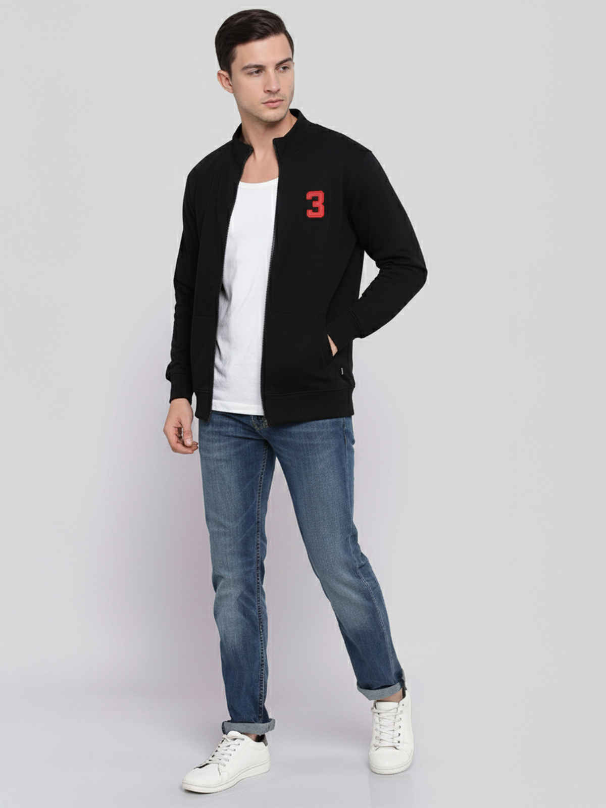 Onn Men's Premium Hi-Neck Jacket | Black - M