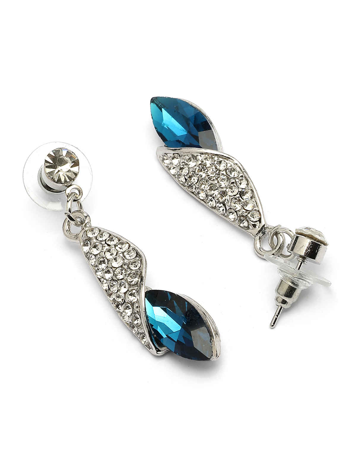 Scintillare By Sukkhi Rhodium Plated Pendant with Dangle Earring Bracelet Combo Jewellery For Women