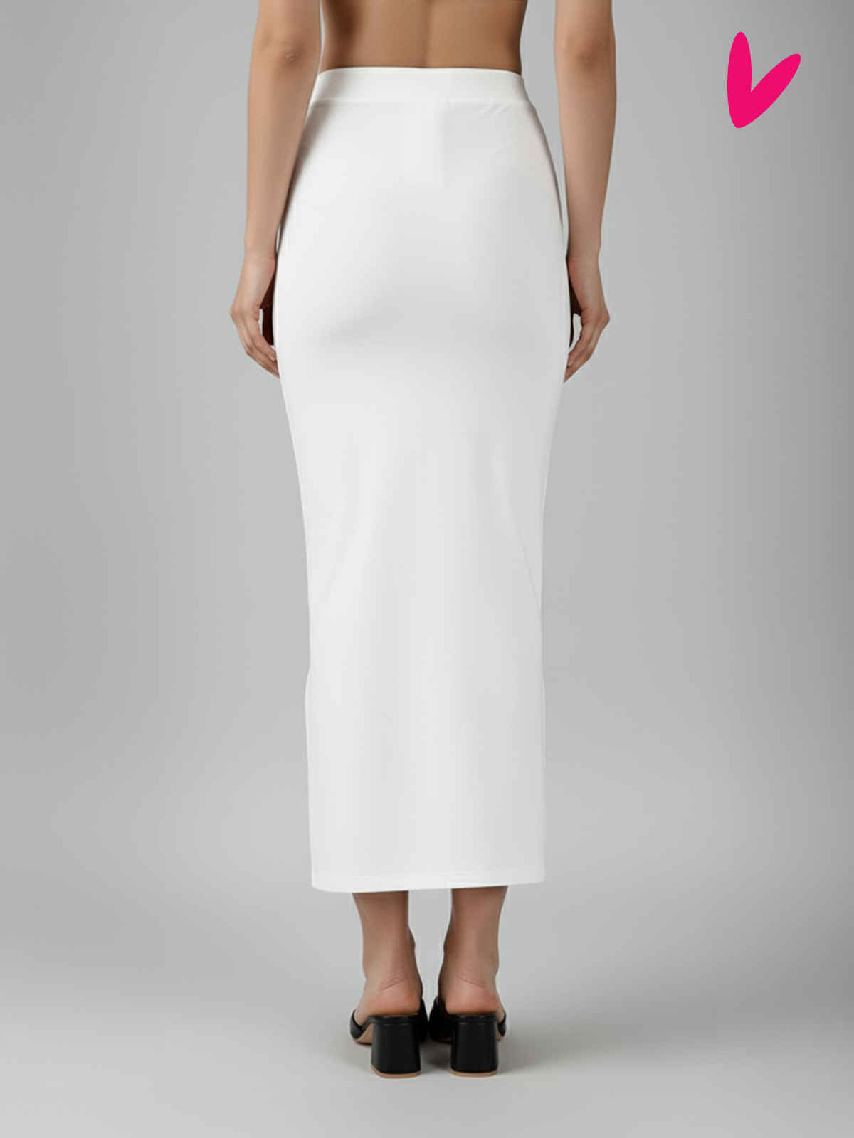 PYNK by Lux Cozi Women's Saree Shapewear | Flaunt Your Curves with Confidence | White | Free Size