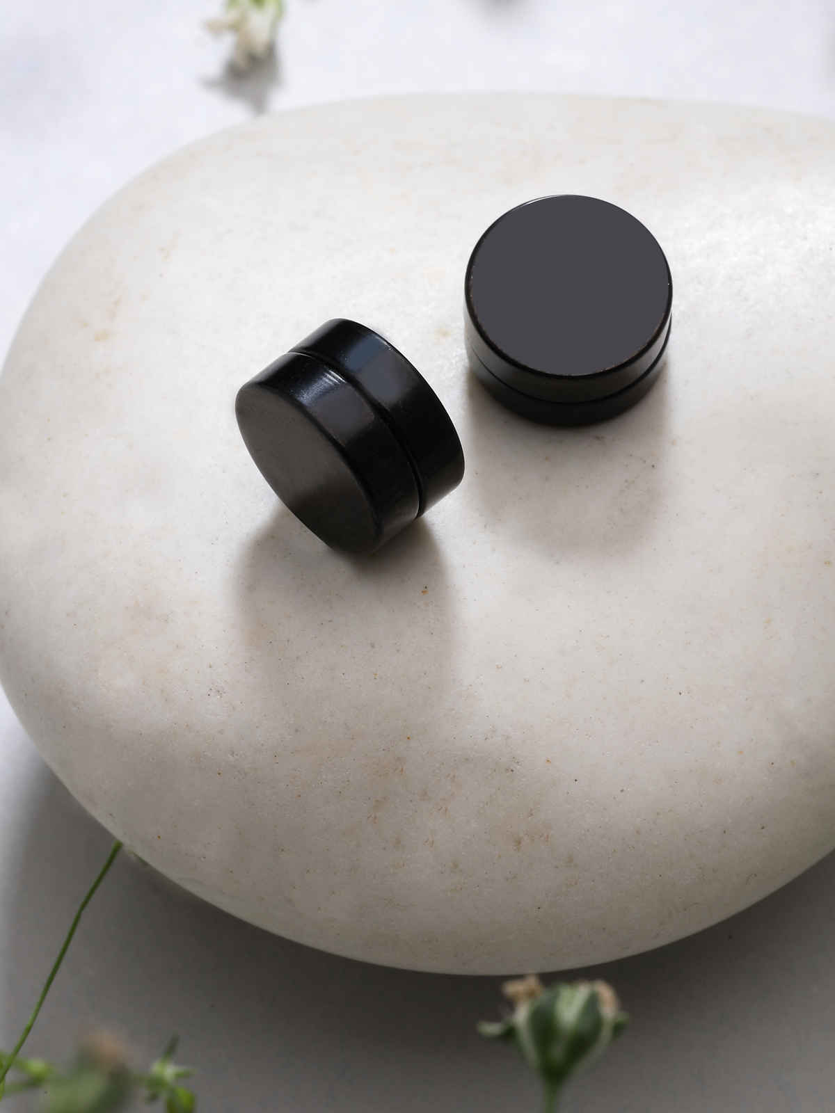 Scintillare By Sukkhi Magnetic Non Piercing Stainless Steel Dark Moon Studs Earring for Men & Boys