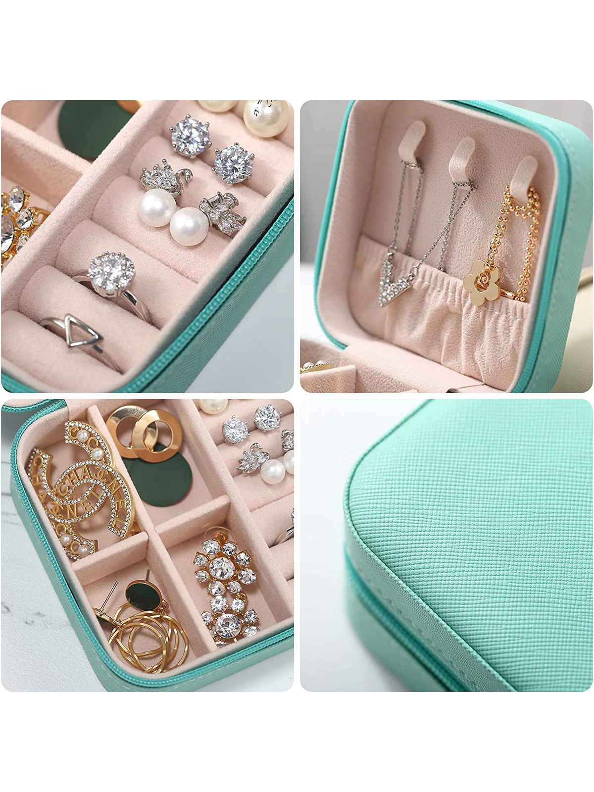 Scintillare By Sukkhi Jewellery Organiser Zipper Portable Storage Box Case Organiser | JB107110