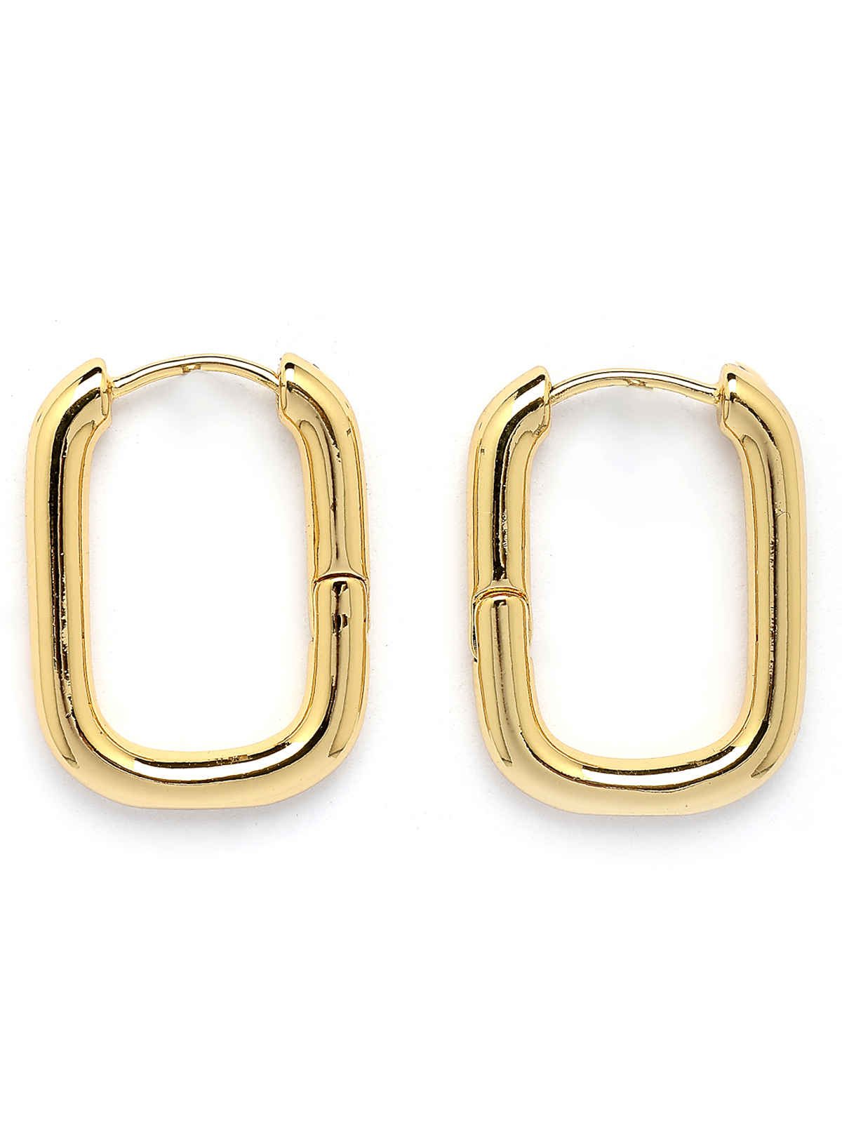 Scintillare By Sukkhi Gold Plated Anti Tarnish Simple Link Chain Chunky Hoop Earring For Women