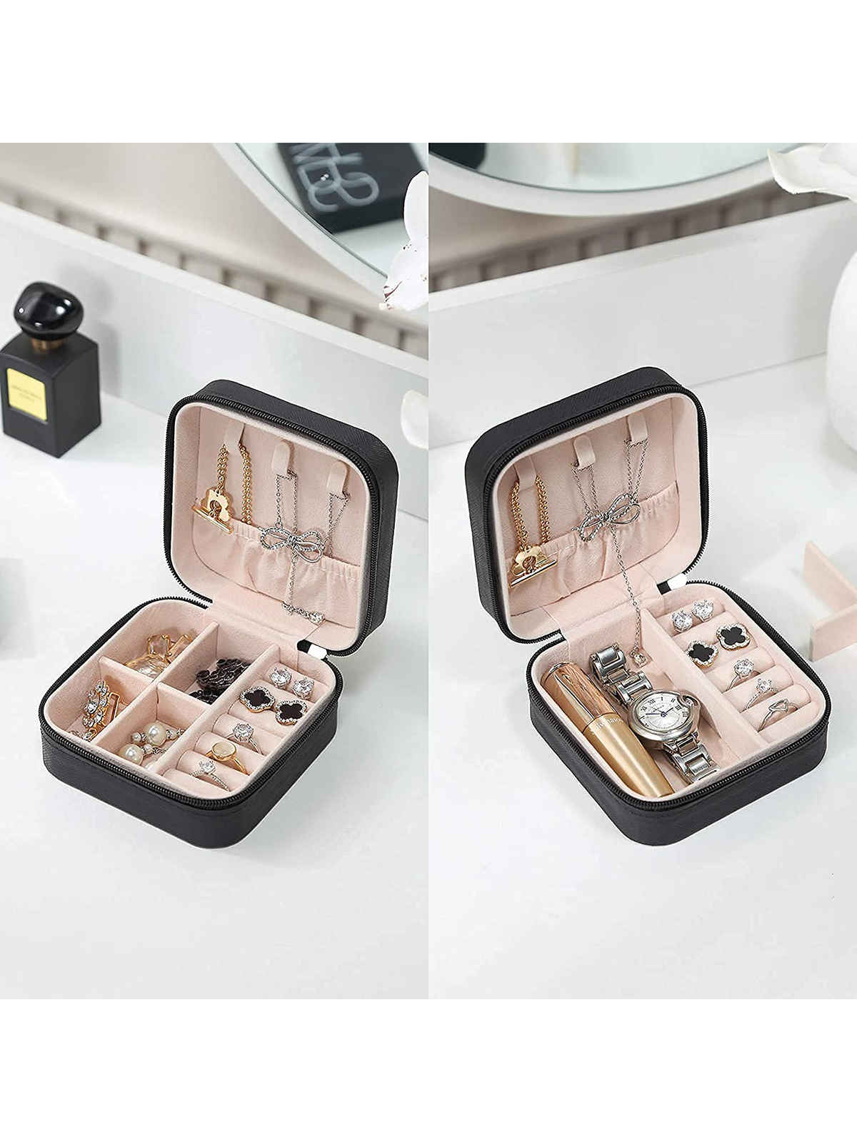 Scintillare By Sukkhi Jewellery Organiser Zipper Portable Storage Box Case Organizer | JB107109