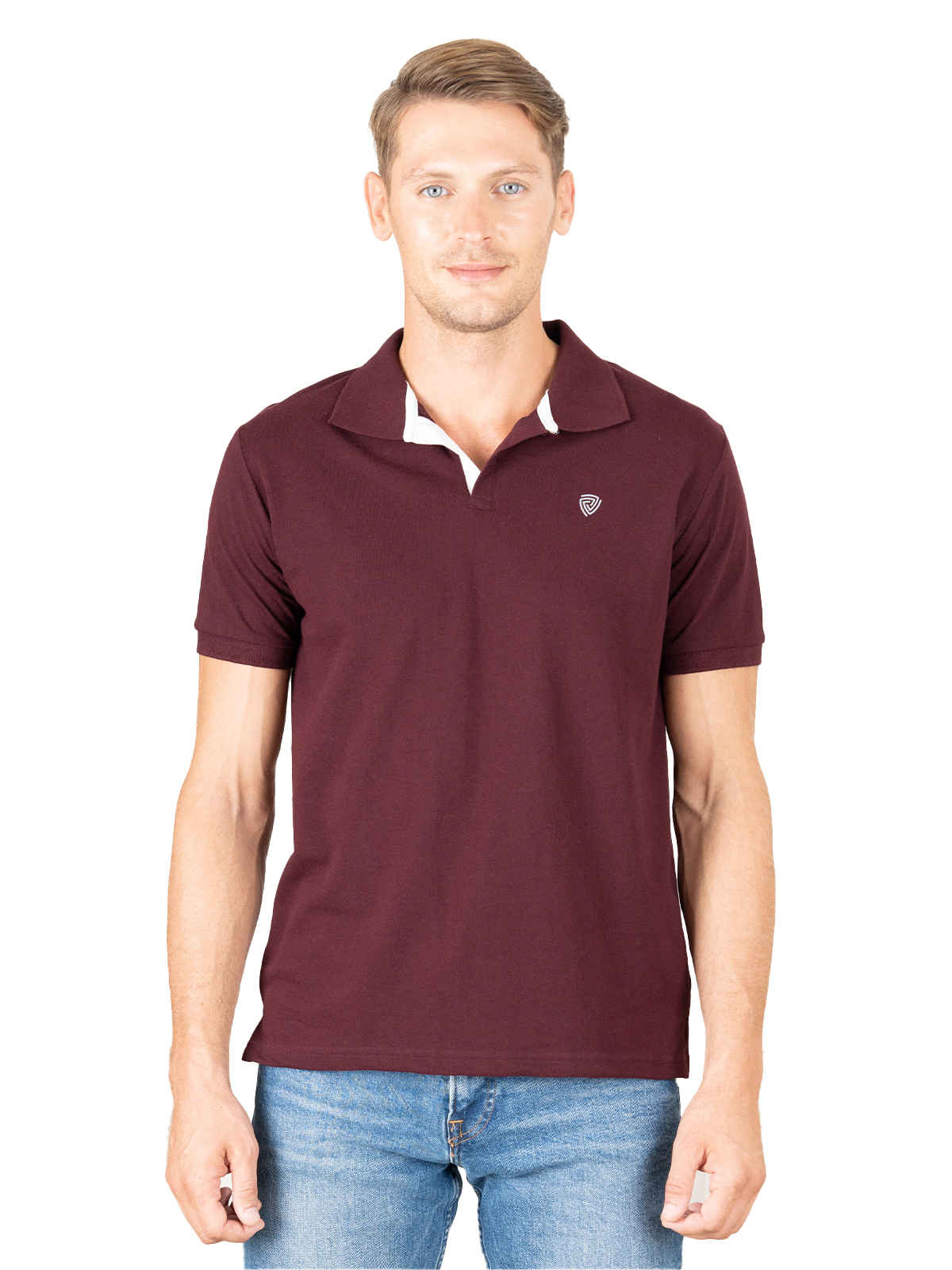 Lux Cozi Men's Cotton Polo T-Shirt, Cofee, M