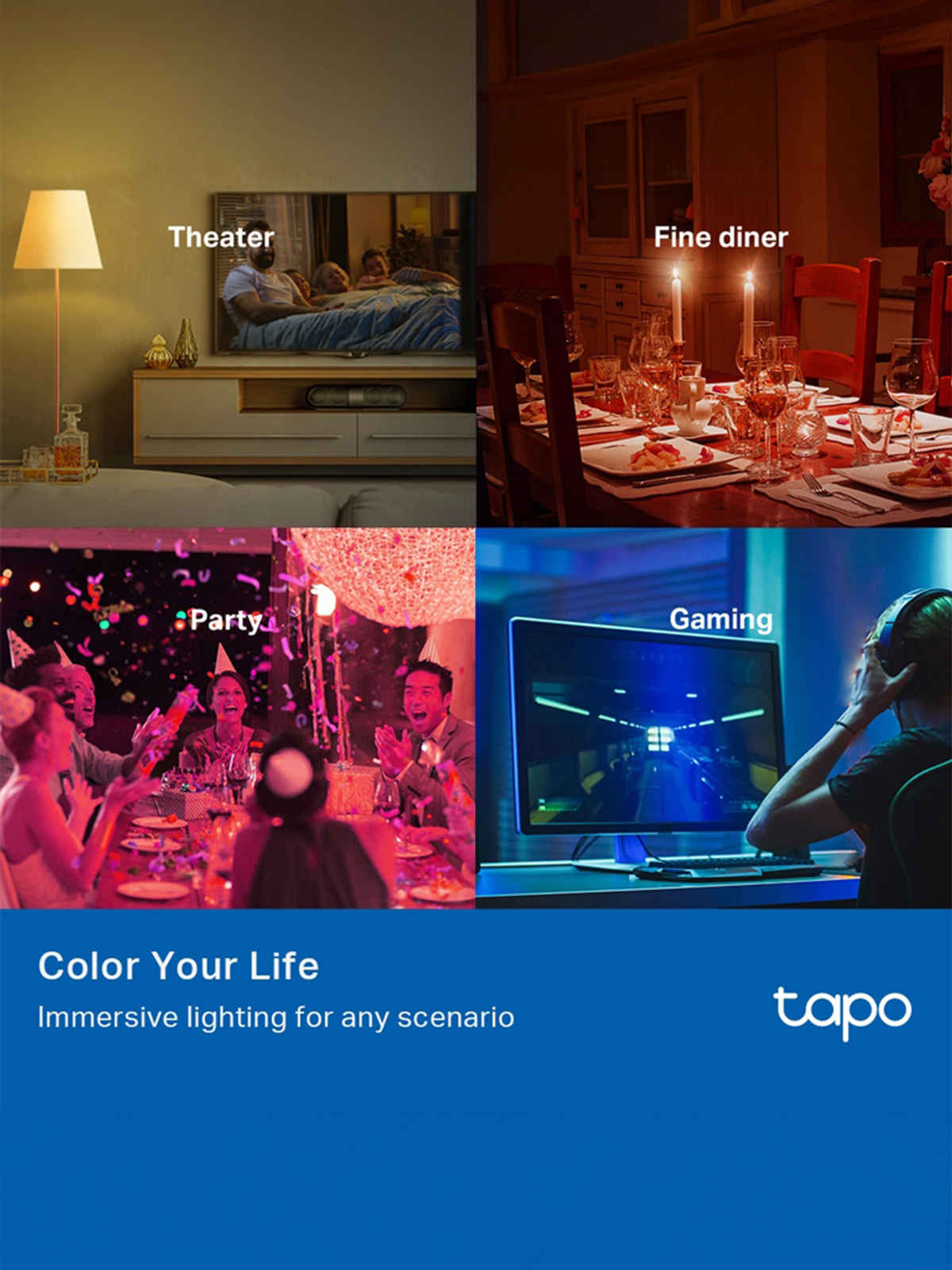 TP-Link Tapo L530B(2Pack) Smart WiFi Light Bulb, , 8.7W, Compatible with Alexa, Multicolor | B22 Base Holder