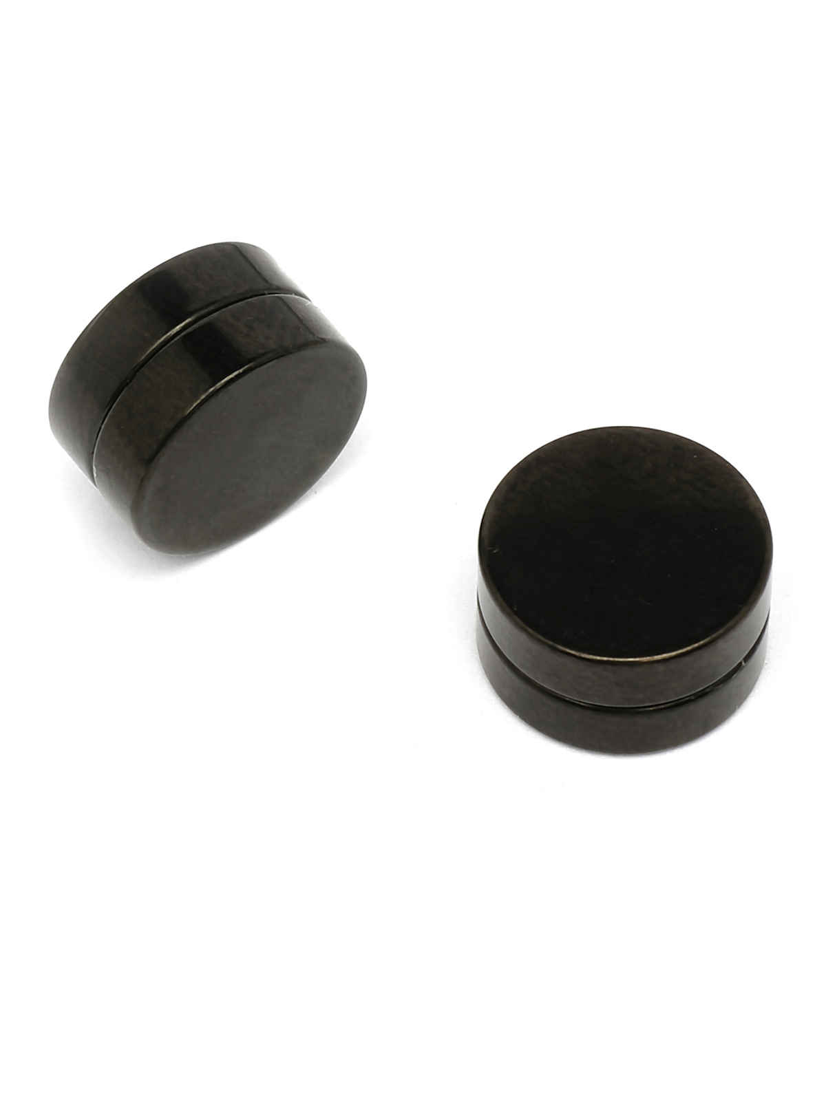 Scintillare By Sukkhi Magnetic Non Piercing Stainless Steel Dark Moon Studs Earring for Men & Boys